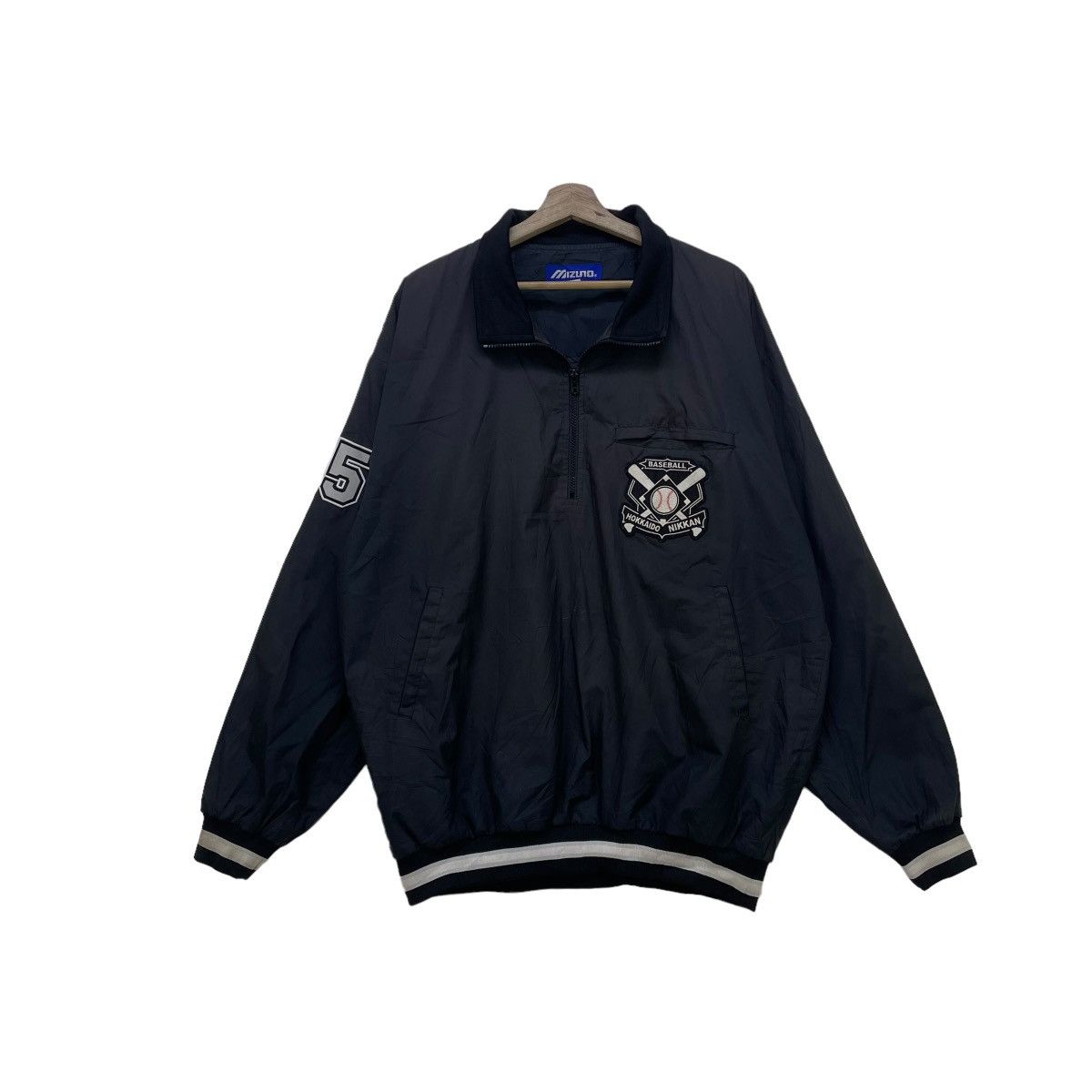 Japanese Brand × Vintage Japanese Brand mizuno baseBall Hokkaido Nikkan Pull Over Size US M / EU 48-50 / 2 - 1 Thumbnail