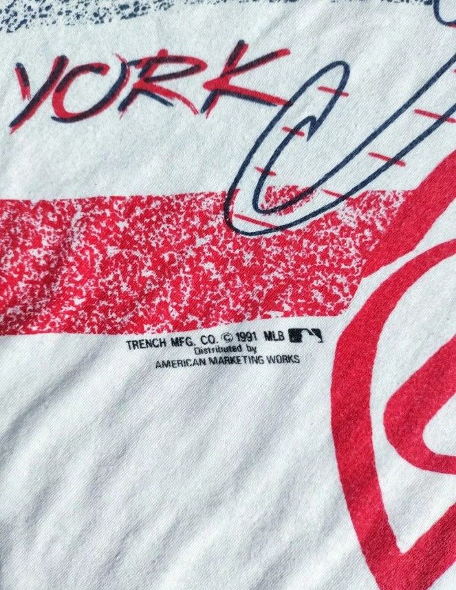 Rare Vintage New York Yankees All over print 1991 T-Shirt