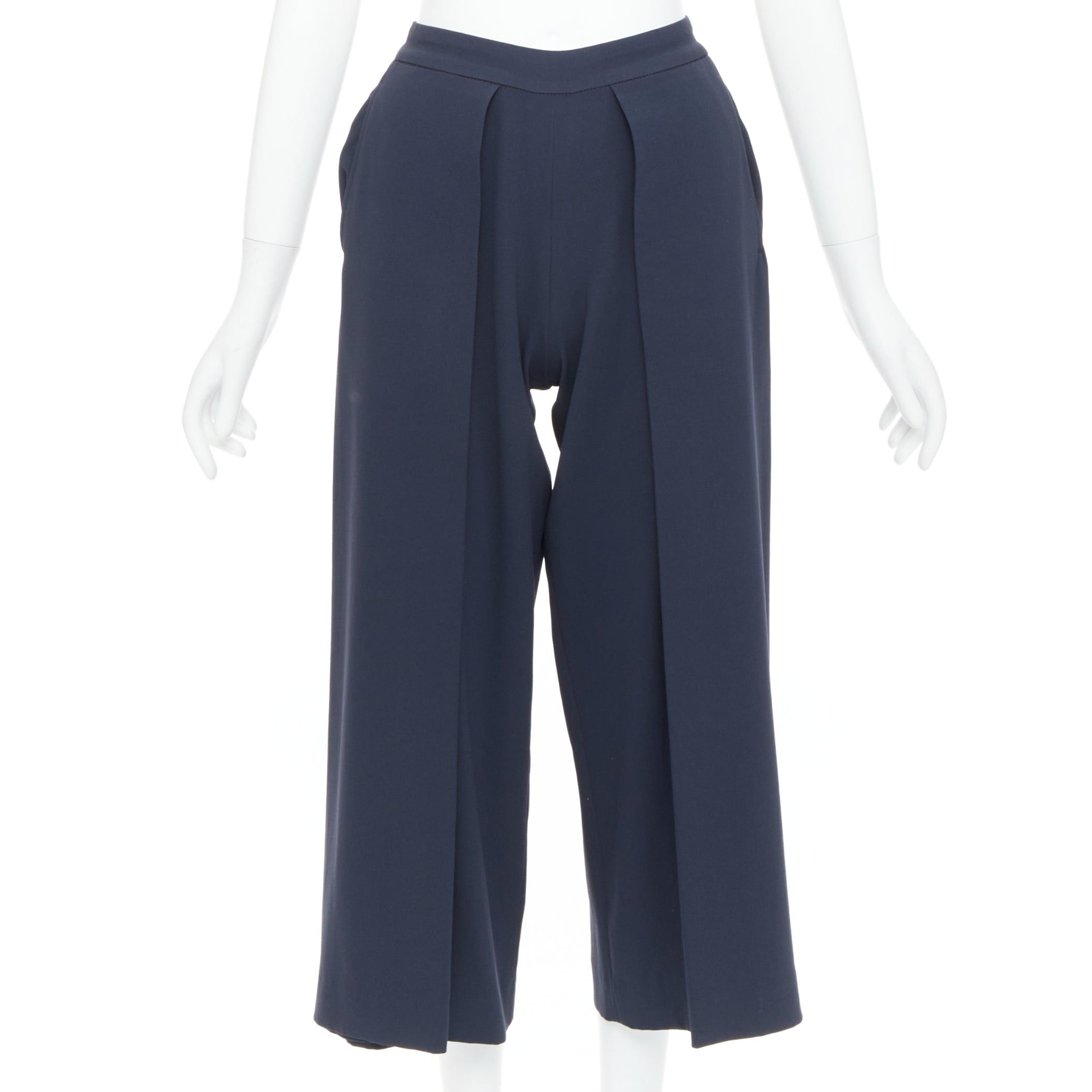 Rag & Bone RAG & BONE dark grey inverted pleated cropped wide pants US0 XS Size 26" / US 2 / IT 38 - 1 Thumbnail