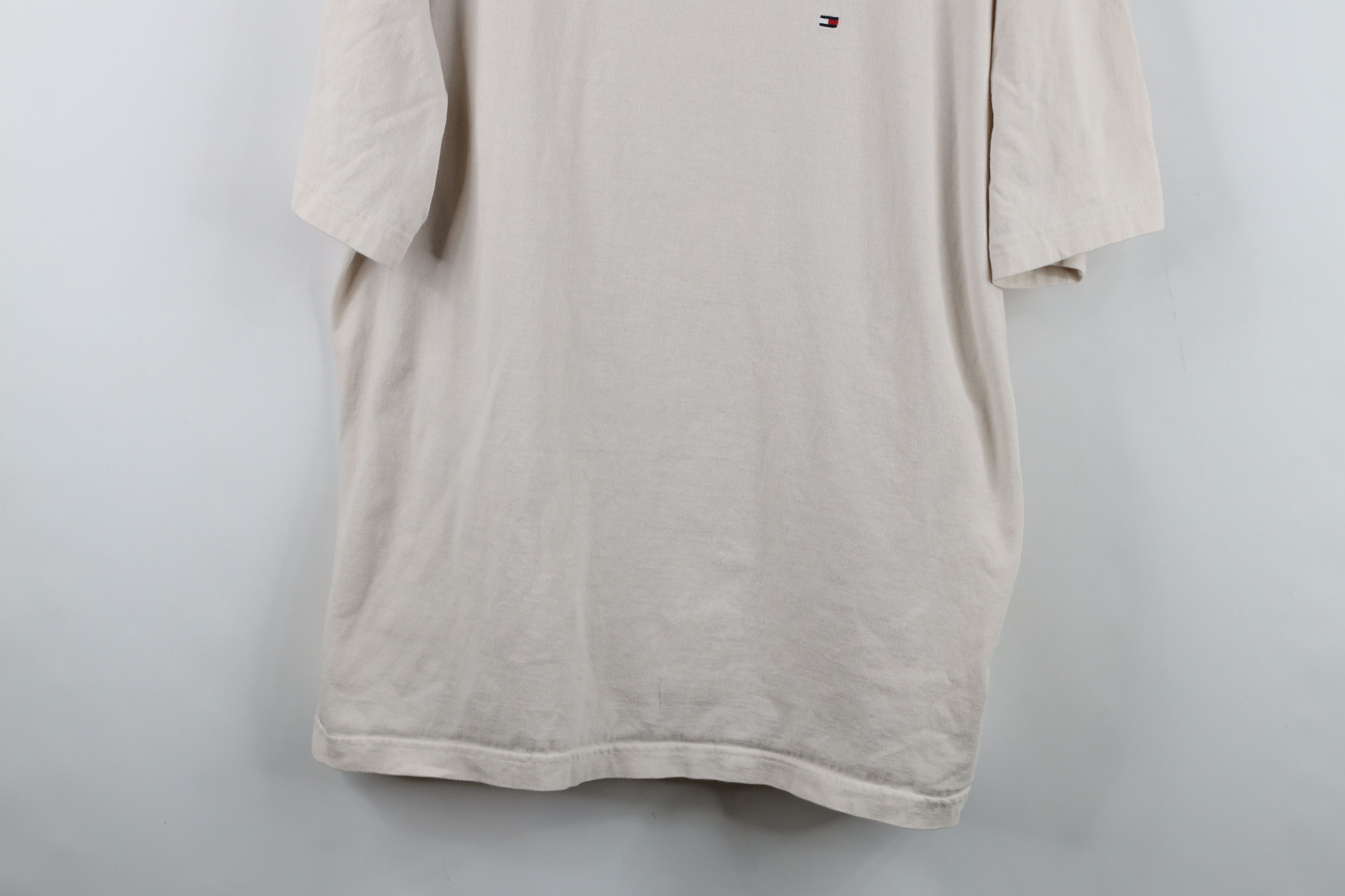 Tommy Hilfiger Vintage Y2K 2005 Tommy Hilfiger Cotton T-Shirt Beige Size US XL / EU 56 / 4 - 3 Thumbnail