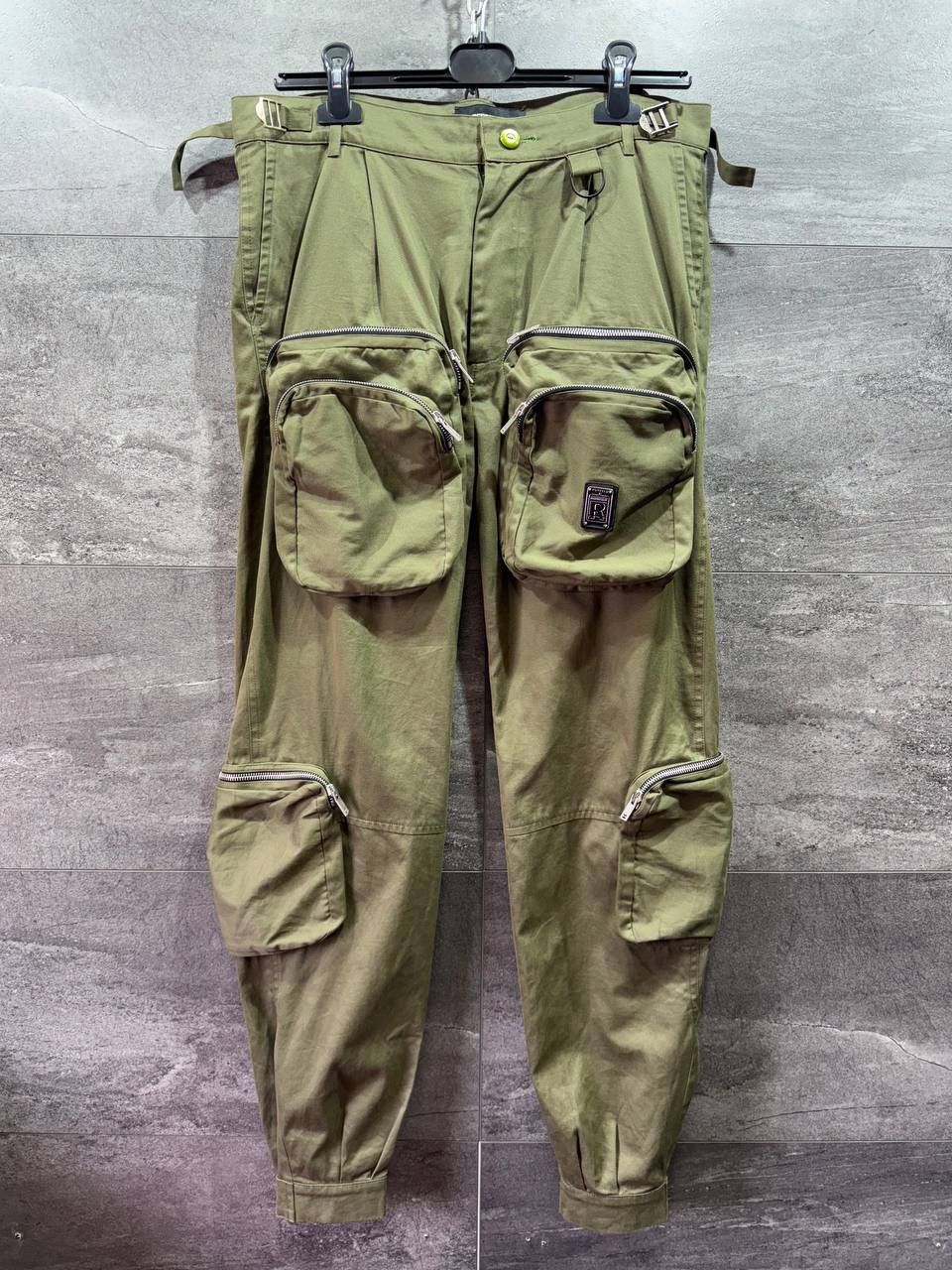 Represent Clo. Represent Mens Cargo Trousers Joggers Khaki Zipped Pockets Size US 32 / EU 48 - 1 Thumbnail