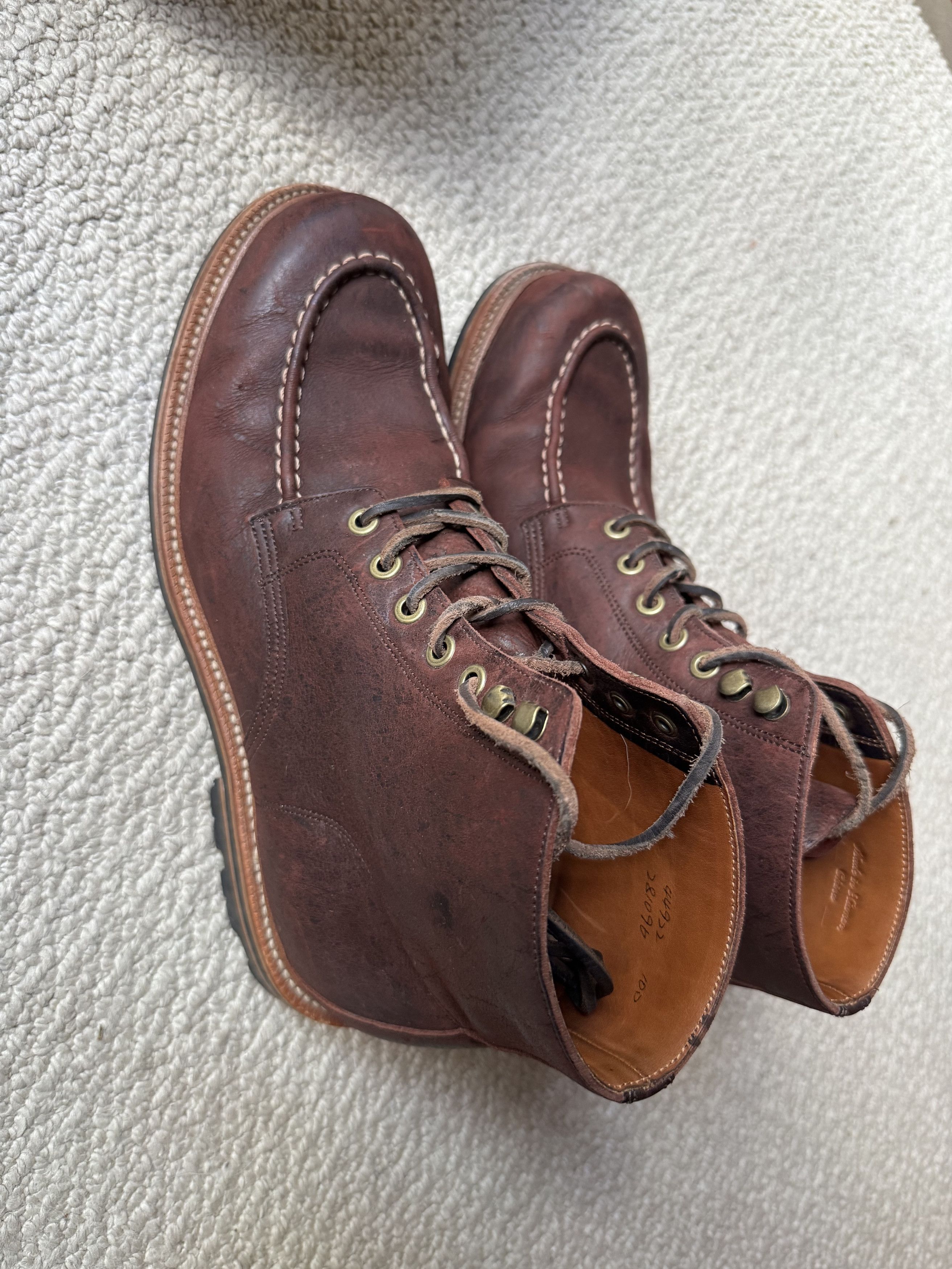 Grant Stone Brass Boot Dark Burgundy Kudu Size US 10 / EU 43 - 1 Thumbnail