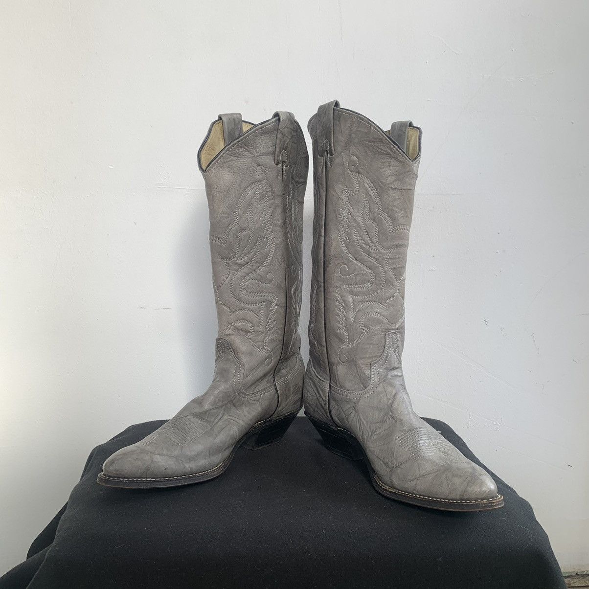 Sendra Vintage sendra style 80s Boot gray Western Cowboy Boots USA Size US 7 / EU 40 - 5 Thumbnail