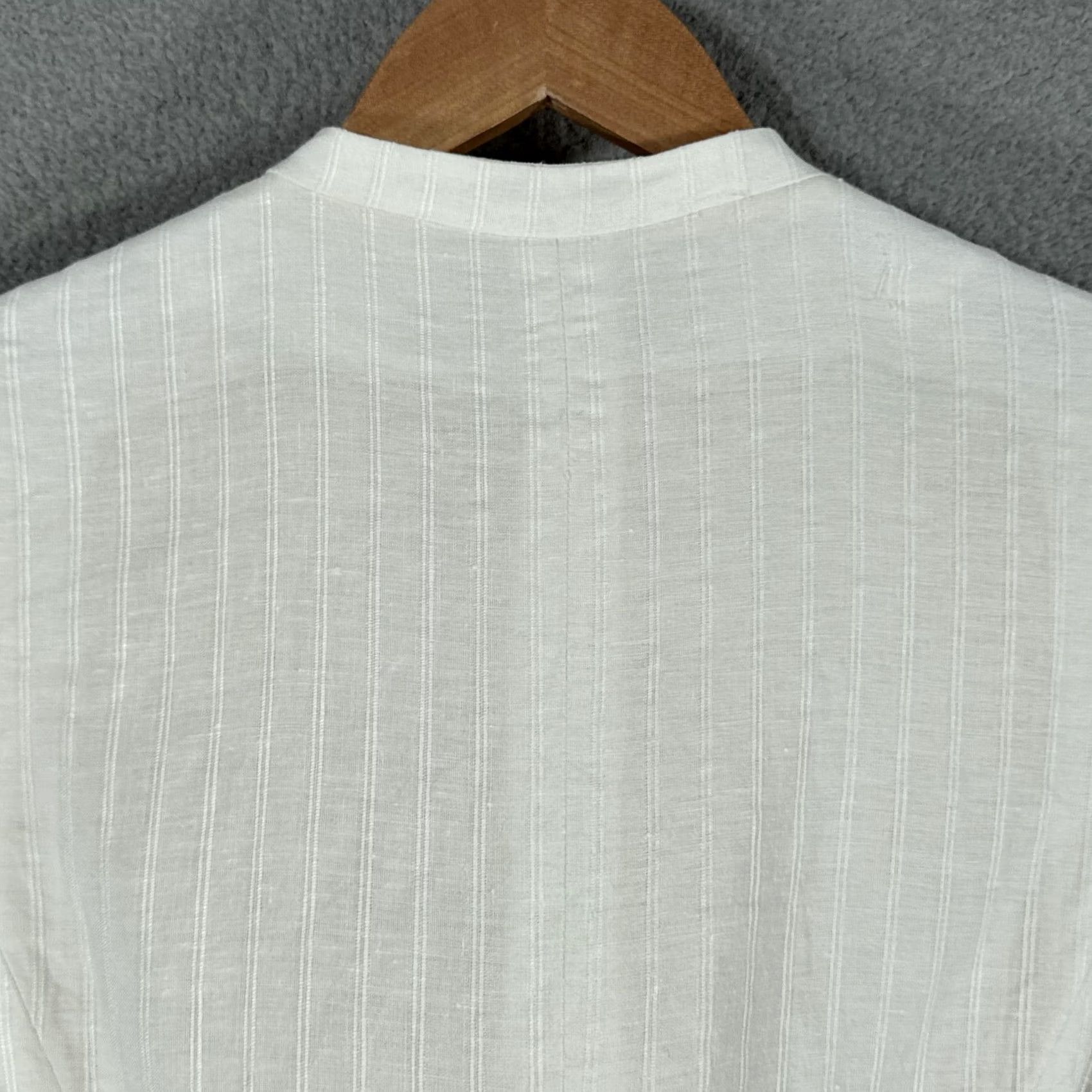 Vintage J. Peterman Blazer Womens 2 White Linen Tuxedo Bib Pleated Front Jacket Size XS / US 0-2 / IT 36-38 - 6 Thumbnail