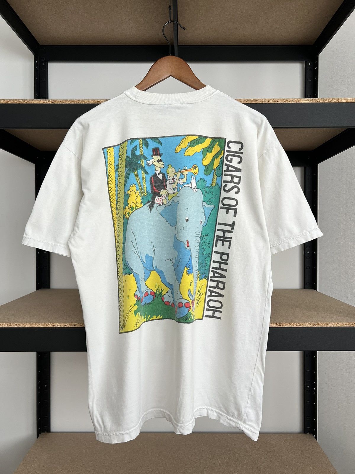 Cartoon Network Vintage 90s TinTin Gigars of the Pharaoh White T-shirt Size US L / EU 52-54 / 3 - 1 Thumbnail