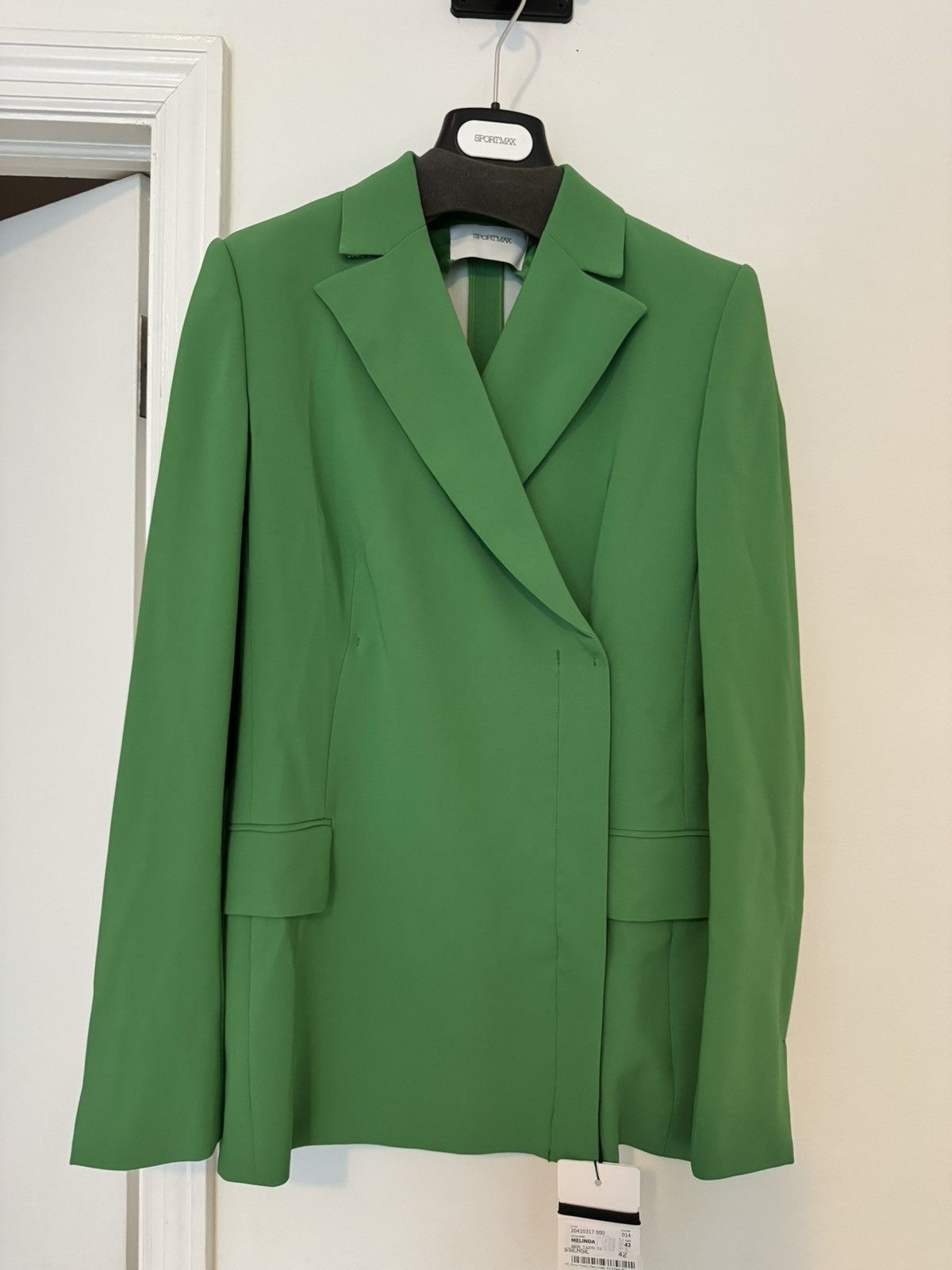 Sportmax Long Sleeve Twill Blazer - Sportmax - Green Size M / US 6-8 / IT 42-44 - 3 Thumbnail