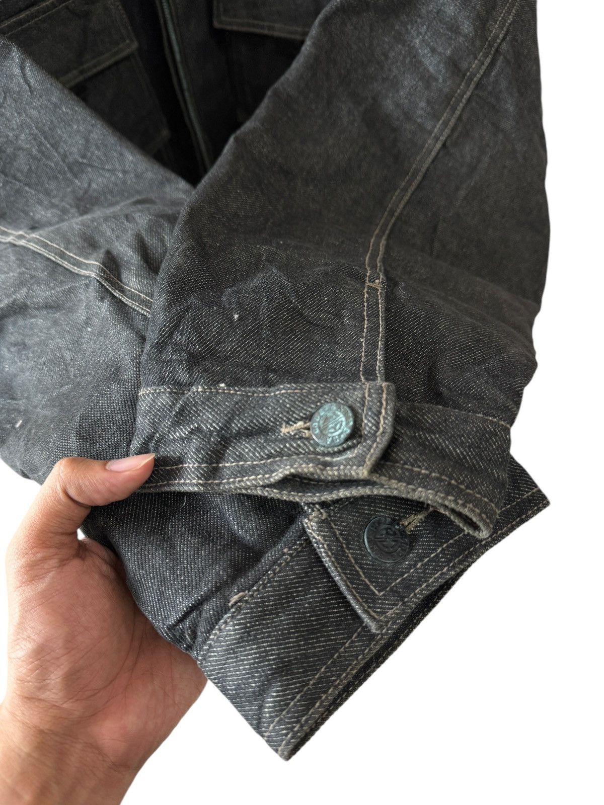 If Six Was Nine Vintage Barcode Jeans Denim Jacket Sherpa Size US XXL / EU 58 / 5 - 5 Thumbnail