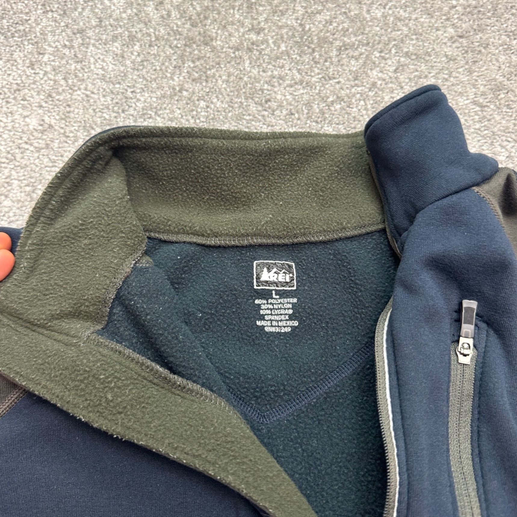 Vintage REI Co-Op Fleece 1/4 Zip Jacket Mens Large Blue Gray Outdoor Hiking Trekking Size US L / EU 52-54 / 3 - 5 Thumbnail