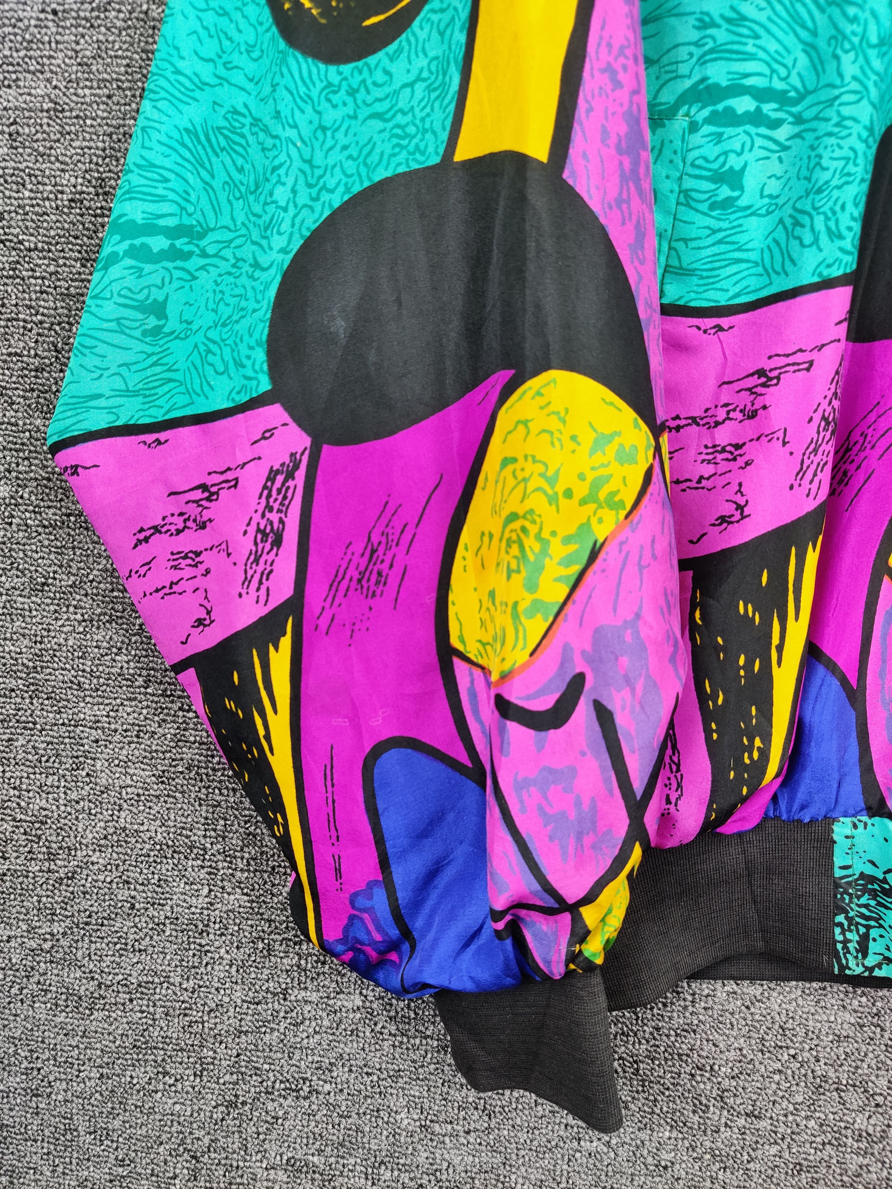 Vintage Vintage Picasso Silk Art Bomber Jacket Size US XL / EU 56 / 4 - 4 Thumbnail