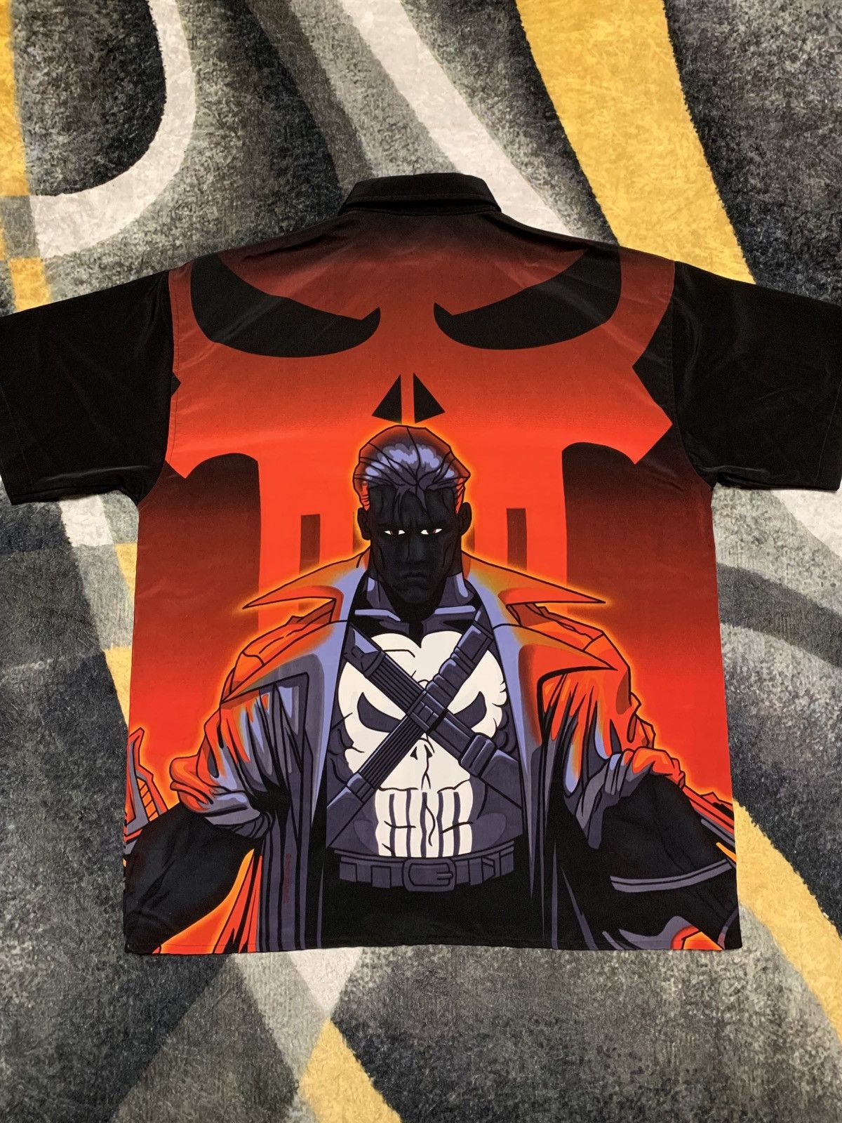 Vintage Punisher Shirt Button Up Marvel Size ONE SIZE - 2 Thumbnail