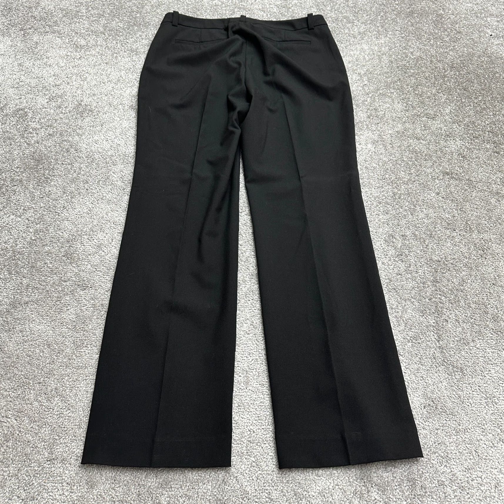 Vintage Halogen Dress Pants Womens 6P Black Mid Rise Straight Leg 32x30 Petite Utility Workwear, Business, Formal, Casual, Travel Mens, Womens Size 28" / US 6 / IT 42 - 2 Thumbnail