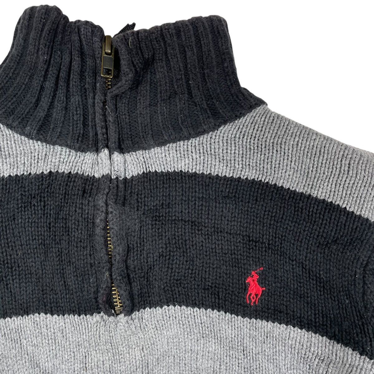 Vintage Vintage Polo Ralph Lauren Half Zip Stripe Sweatshirt Size S / US 4 / IT 40 - 3 Thumbnail