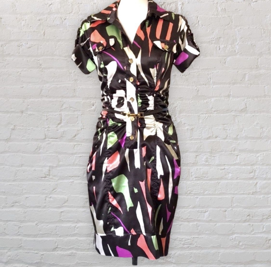 XOXO XOXO BUTTON UP DRESS WITH REMOVABLE BELT & POCKETS Size S / US 4 / IT 40 - 1 Thumbnail