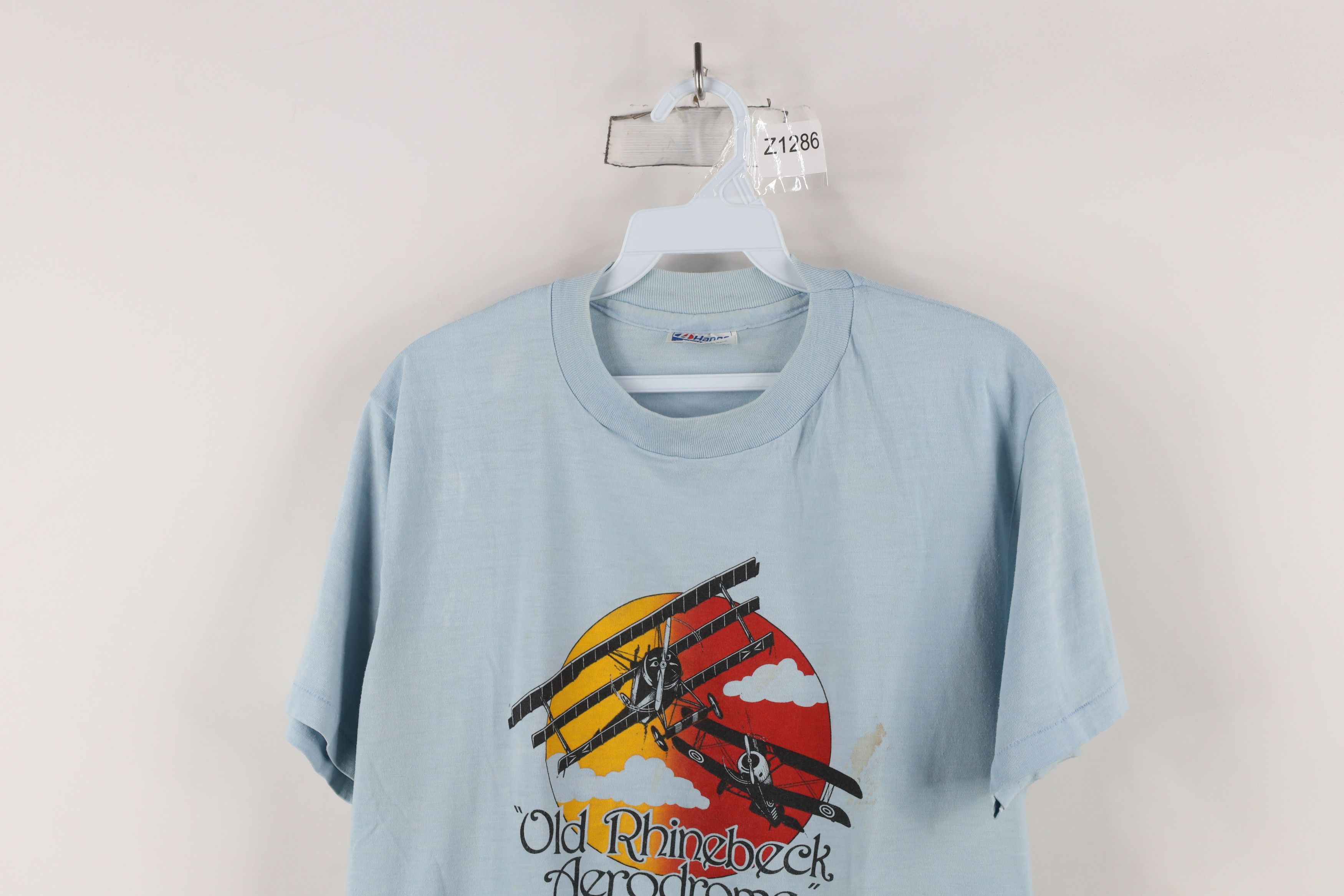 Vintage Vintage 80s Old Rhinebeck Aerodrome Airplane Museum T-Shirt Size US L / EU 52-54 / 3 - 2 Thumbnail