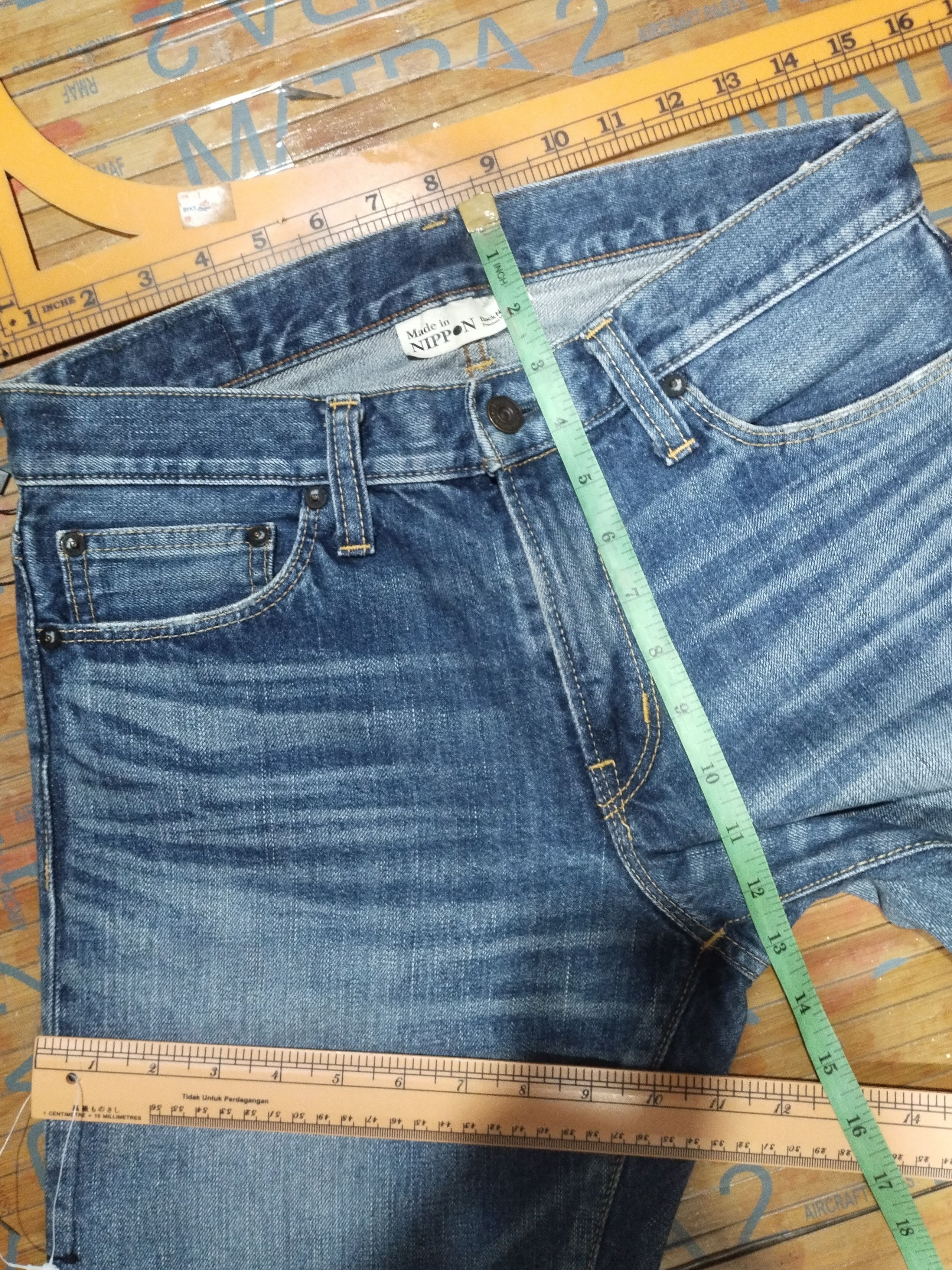 Japanese Brand × Vintage Jeans Back Number Sz 30" (76Cm) Size US 30 / EU 46 - 4 Thumbnail