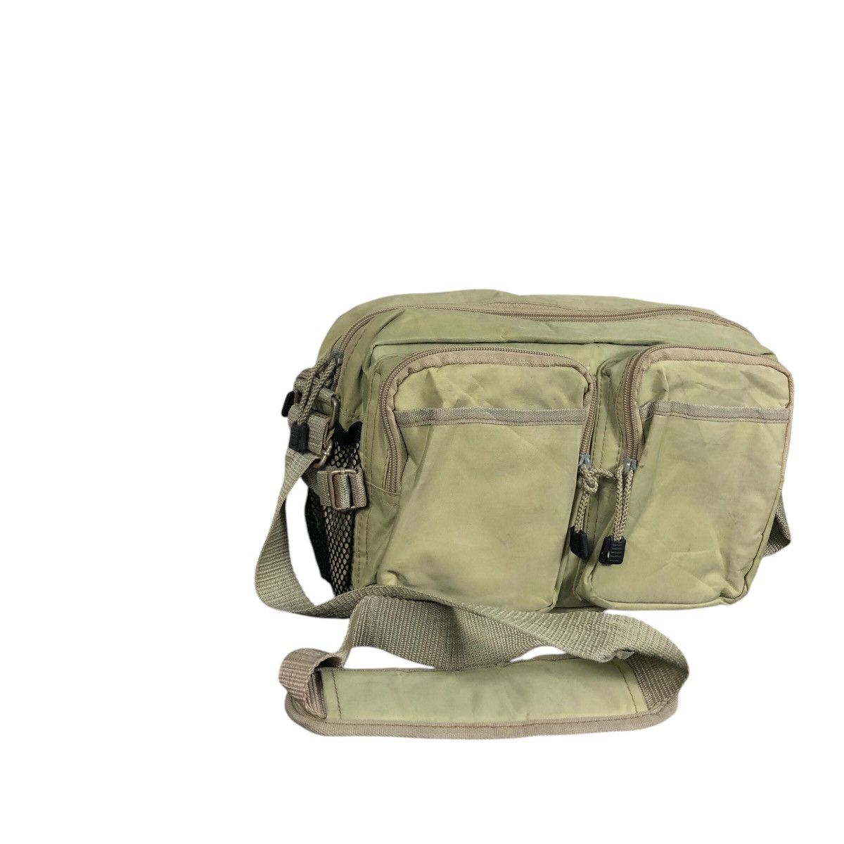 Japanese Brand 📌Vintage Sling Bag Double Stripe Pocket Unknown Brand Size ONE SIZE - 2 Thumbnail