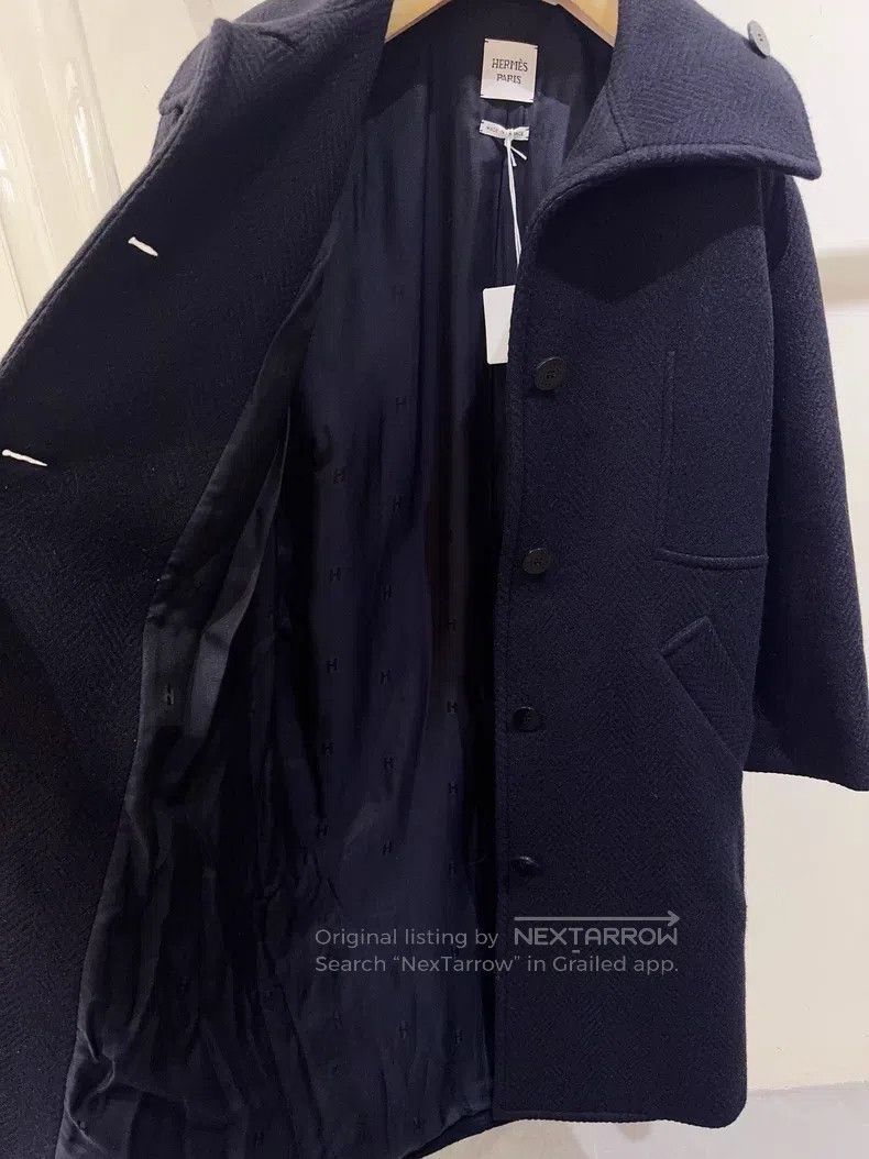 Hermes Hermes Deep blue hooded coat Size XS / US 0-2 / IT 36-38 - 7 Thumbnail