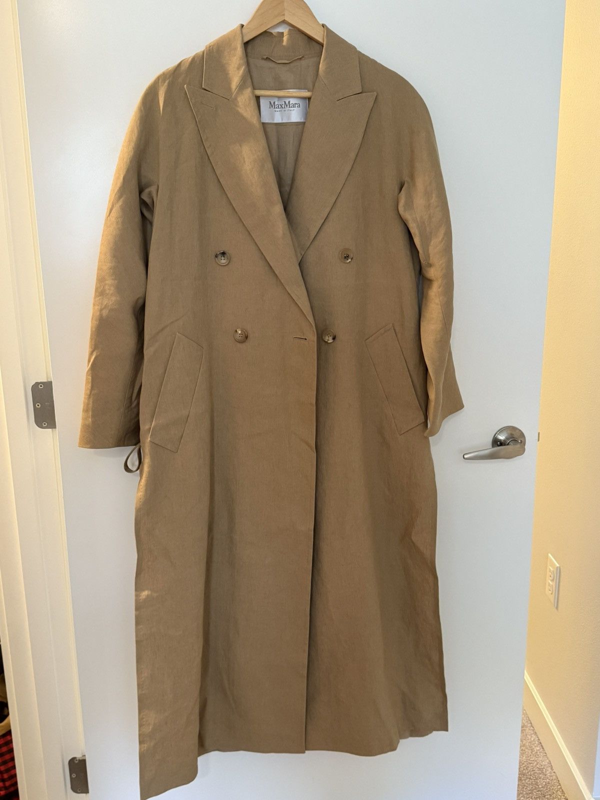 Max Mara Max Mara Double-Breasted Linen Trench Coat– Size 40 Size S / US 4 / IT 40 - 5 Thumbnail