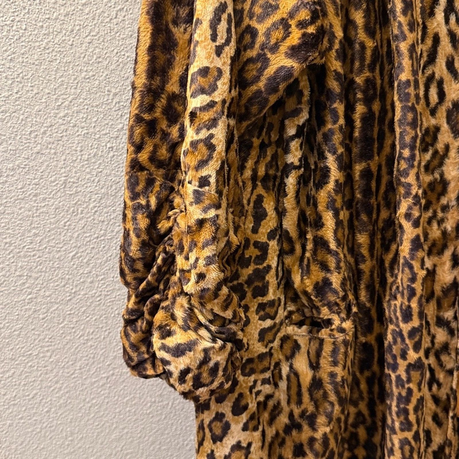 Other Vintage Cathy Waterman Leopard Long Coat with blk caplet Size L / US 10 / IT 46 - 3 Thumbnail