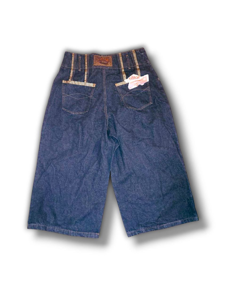 Other Vintage Baggy Denim Jorts Wide Leg Skate Shorts Indigo Blue Size US 28 / EU 44 - 1 Thumbnail