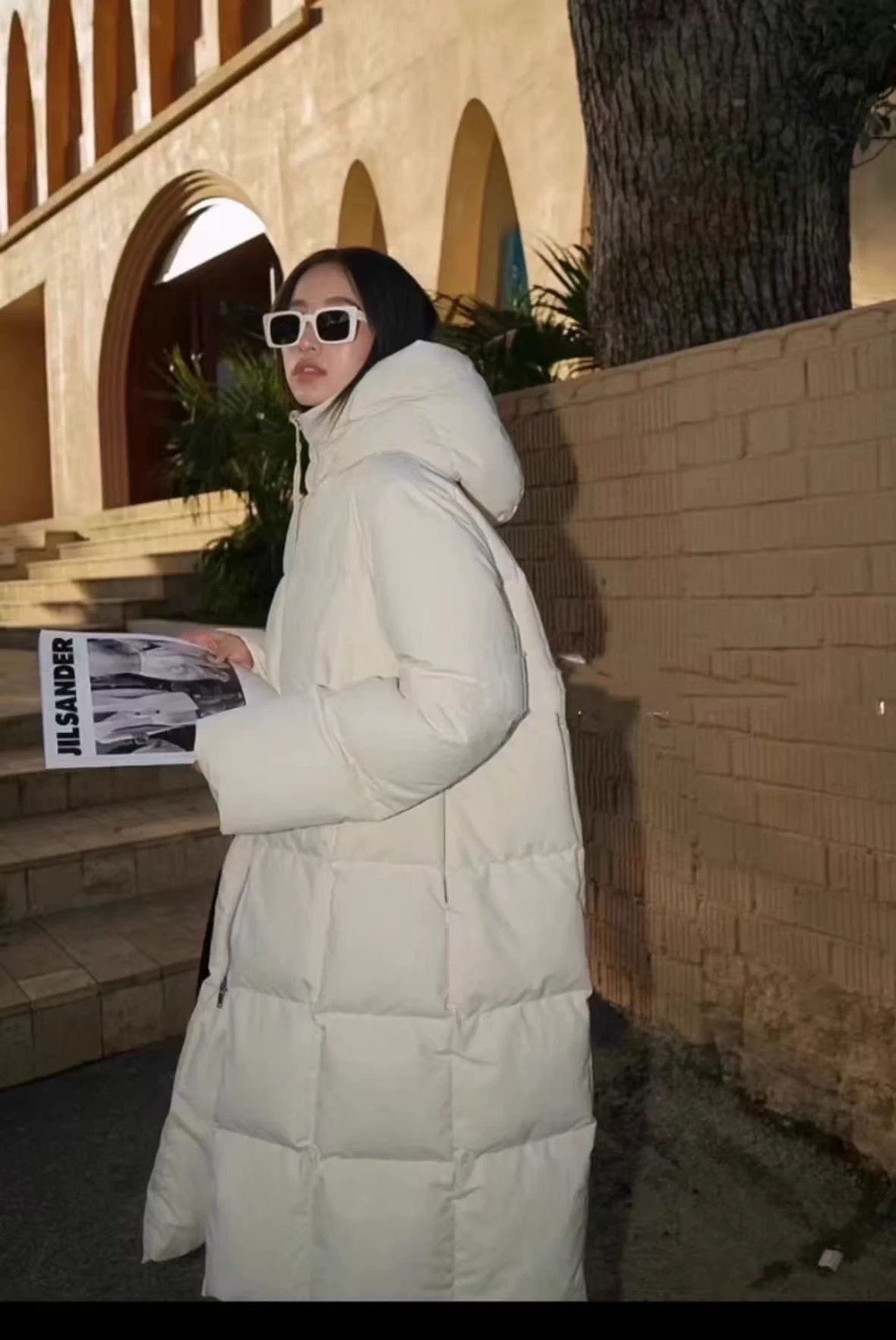 Jil Sander JIL SANDER white down jacket 36 oversized hooded new Size XS / US 0-2 / IT 36-38 - 9 Thumbnail