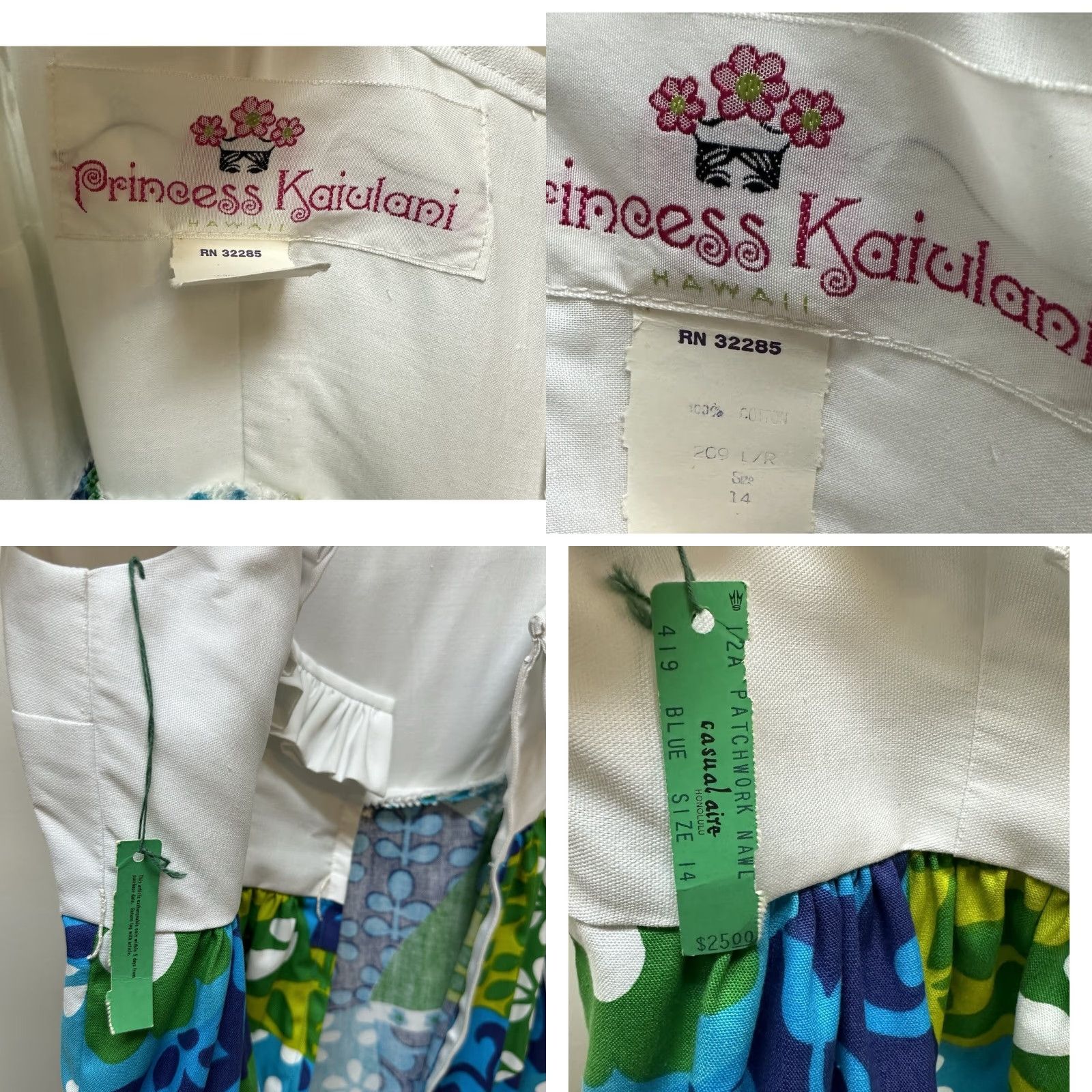 Etro VINTAGE Princess Kaiulani Dress Hawaiian Patchwork Bright Mod Retro Floral L NEW Size L / US 10 / IT 46 - 8 Thumbnail