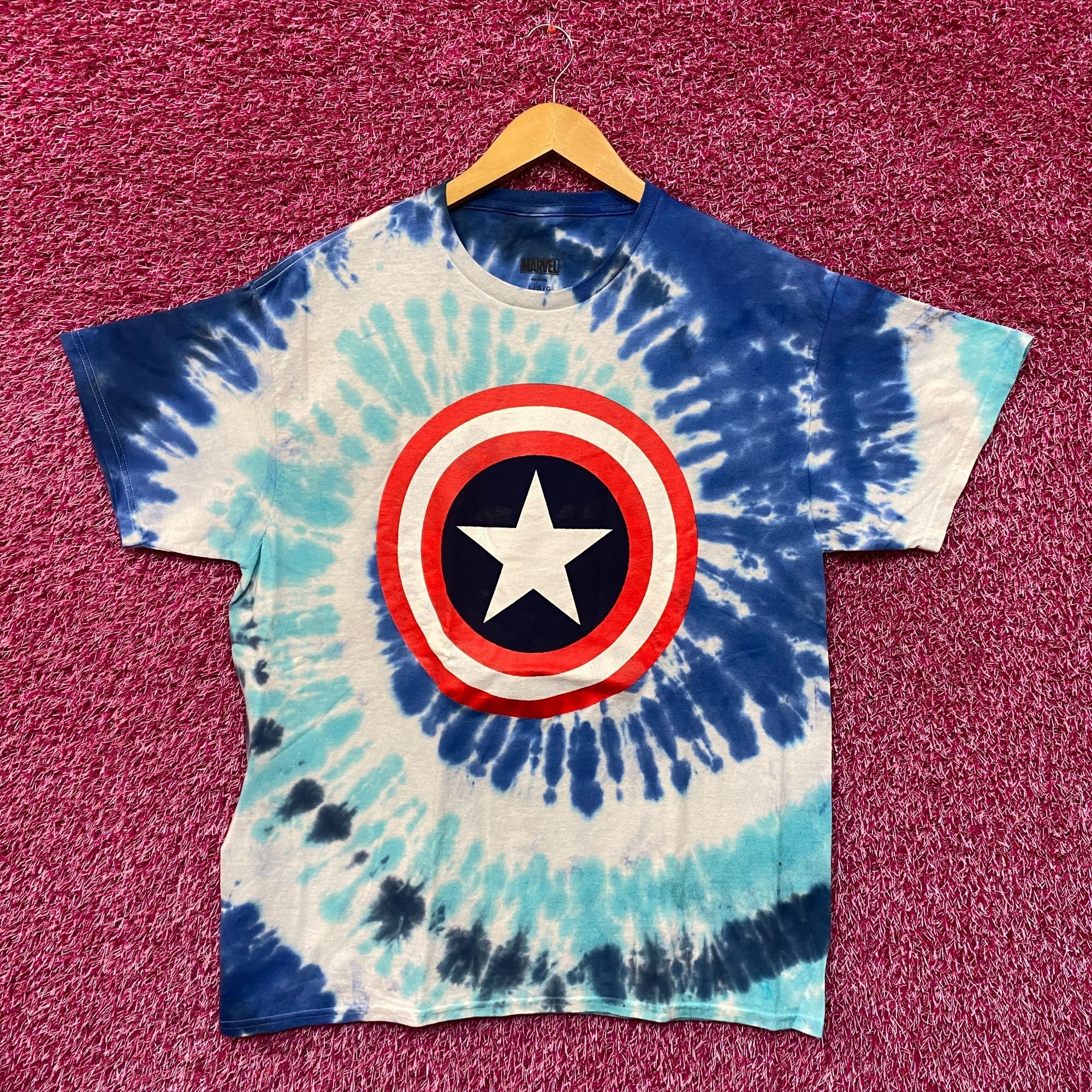 Marvel Comics Captain American Shield Marvel Cinematic Universe Tie Dye L Size US L / EU 52-54 / 3 - 1 Thumbnail