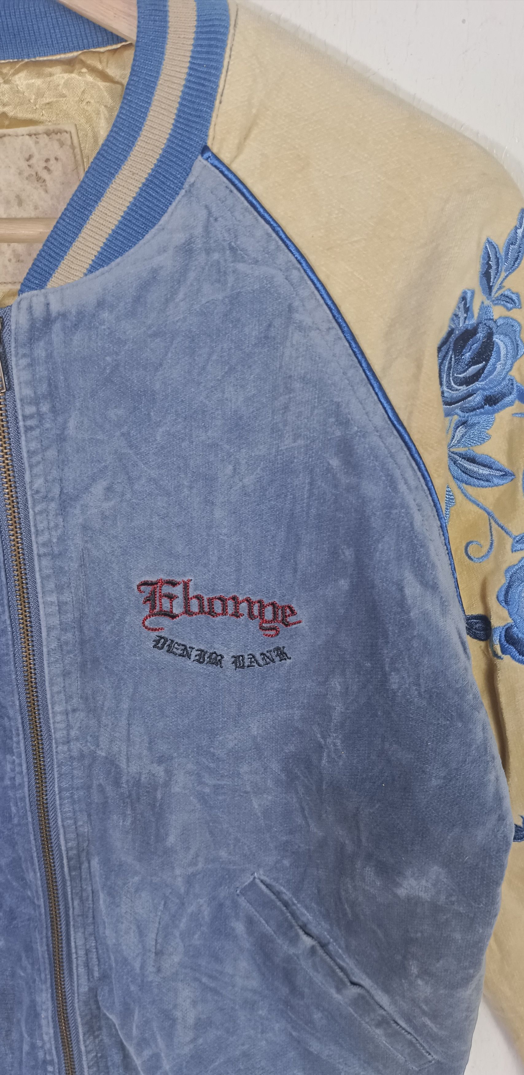 Japanese Brand Vintage Denim Bank Sukajan Embroidery Jacket Size US M / EU 48-50 / 2 - 8 Thumbnail