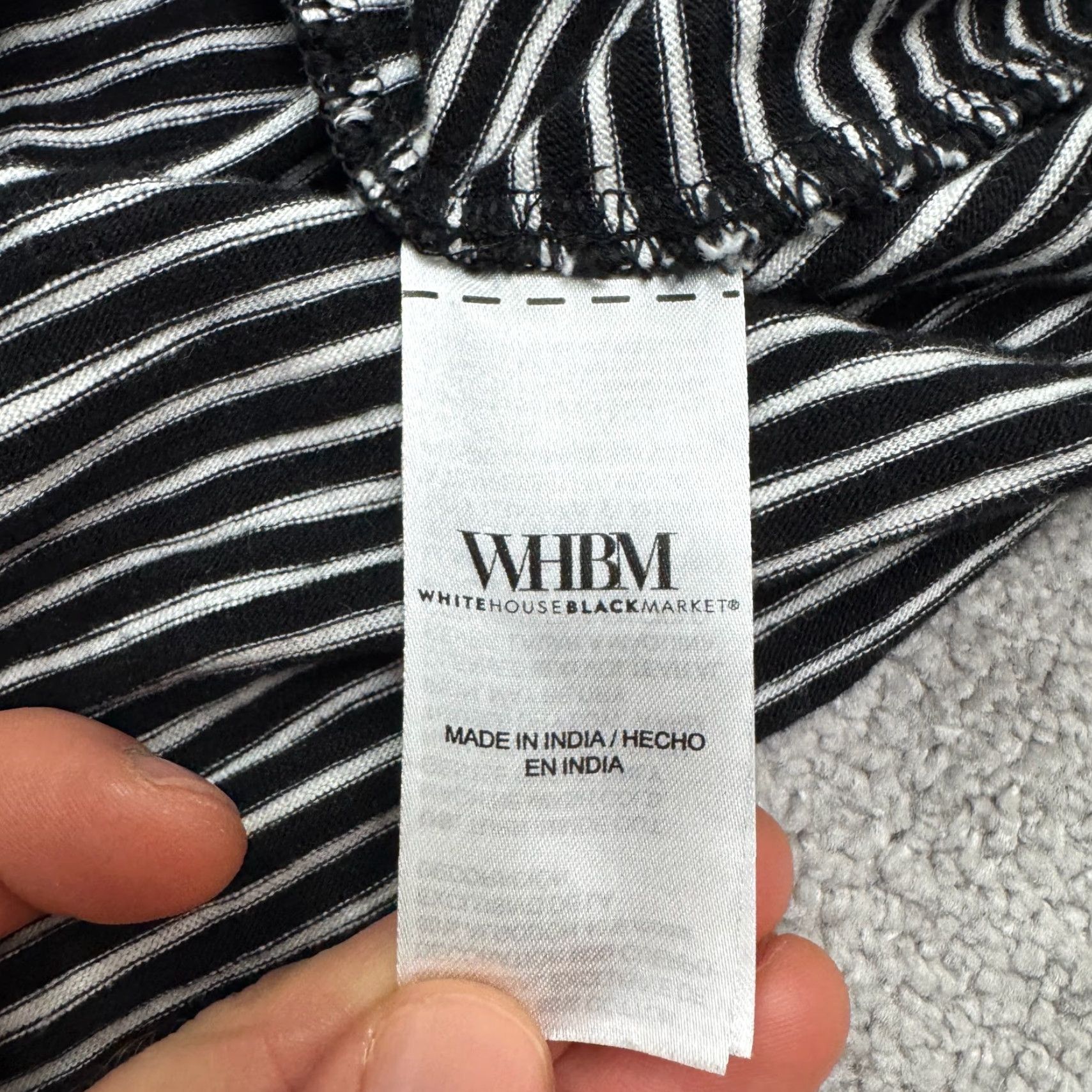 White House Black Market White House Black Market Sleeveless Striped V-Neck Blouse Womens Medium Casual Knit Top Size M / US 6-8 / IT 42-44 - 7 Thumbnail