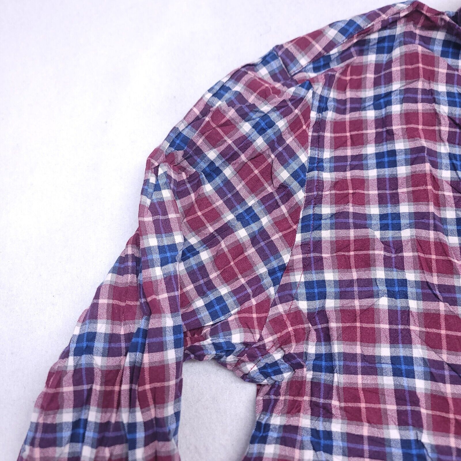 Old Navy Old Navy Tartan Flannel Button Up Shirt Mens Size L Red Blue Size US L / EU 52-54 / 3 - 4 Thumbnail