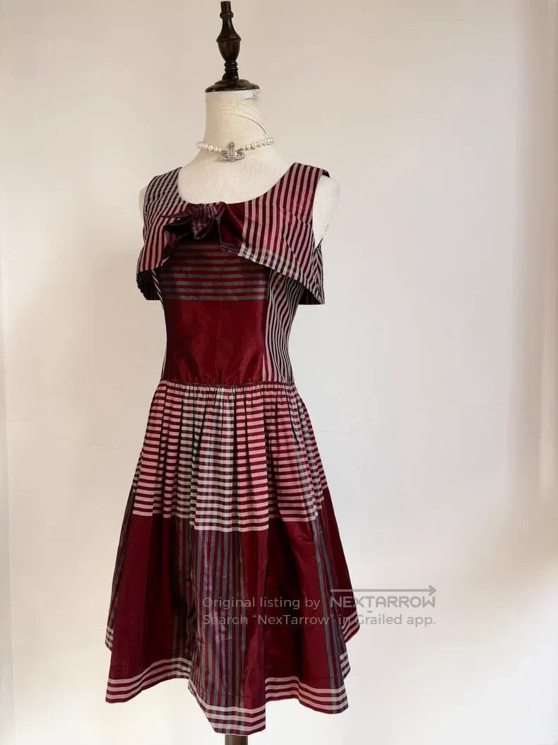 Vivienne Westwood Vivienne Westwood Red Plaid Patchwork Dress Evening Dress Size S / US 4 / IT 40 - 7 Thumbnail