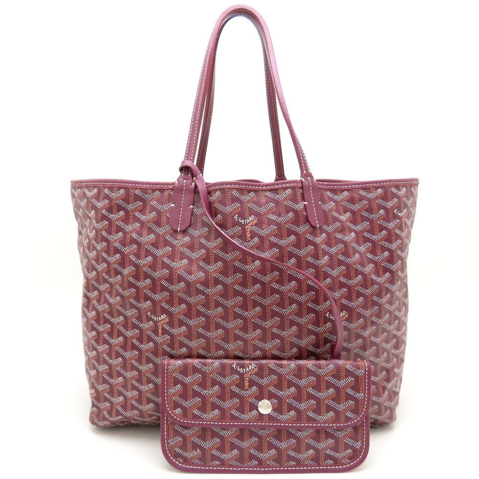 GOYARD Saint Louis PM Tote Bag Coated Canvas and Leather Burgundy Women's 353131