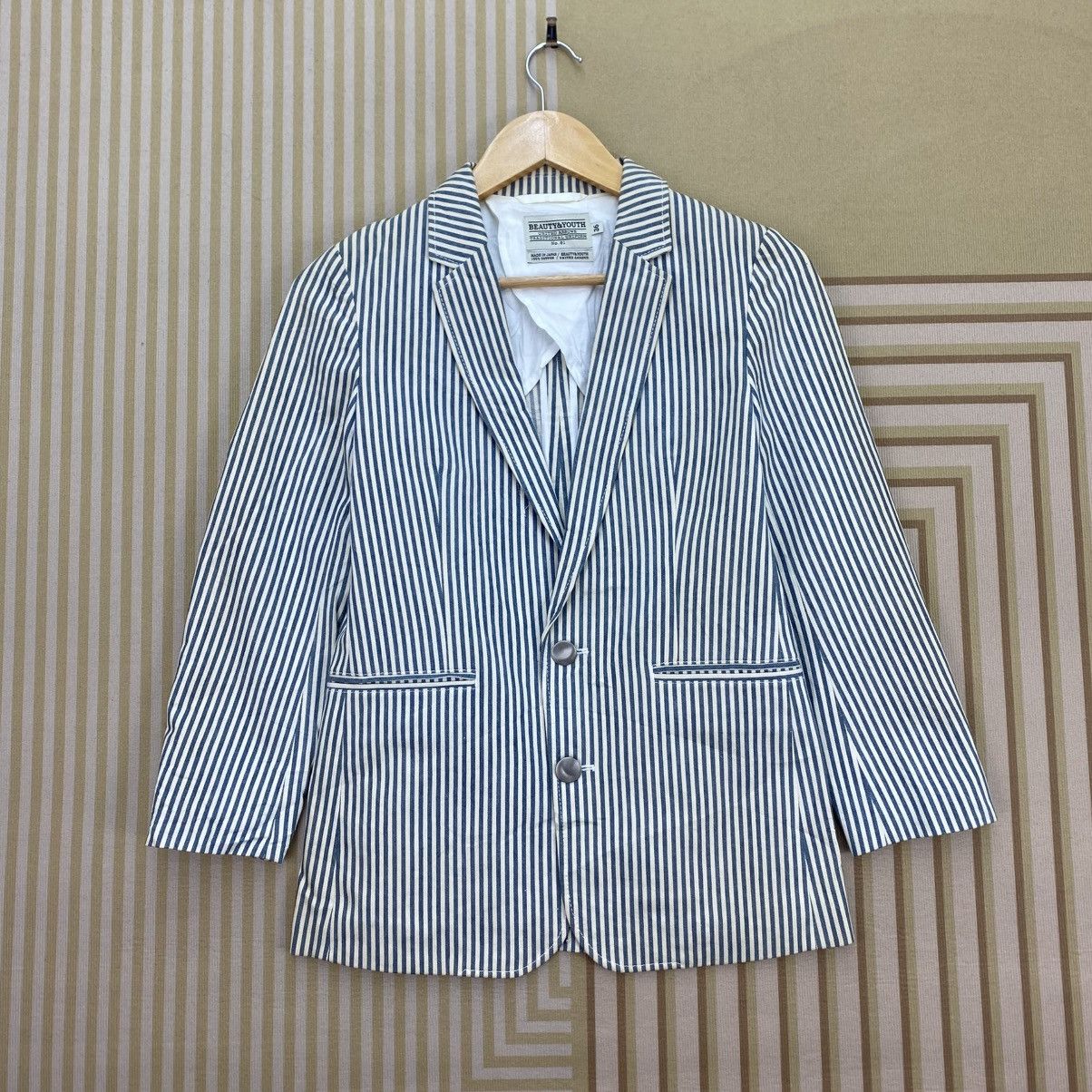 45rpm 🫶Japanese Brand Beauty & Youth Stripe Hikory Style Jacket Size US S / EU 44-46 / 1 - 1 Thumbnail