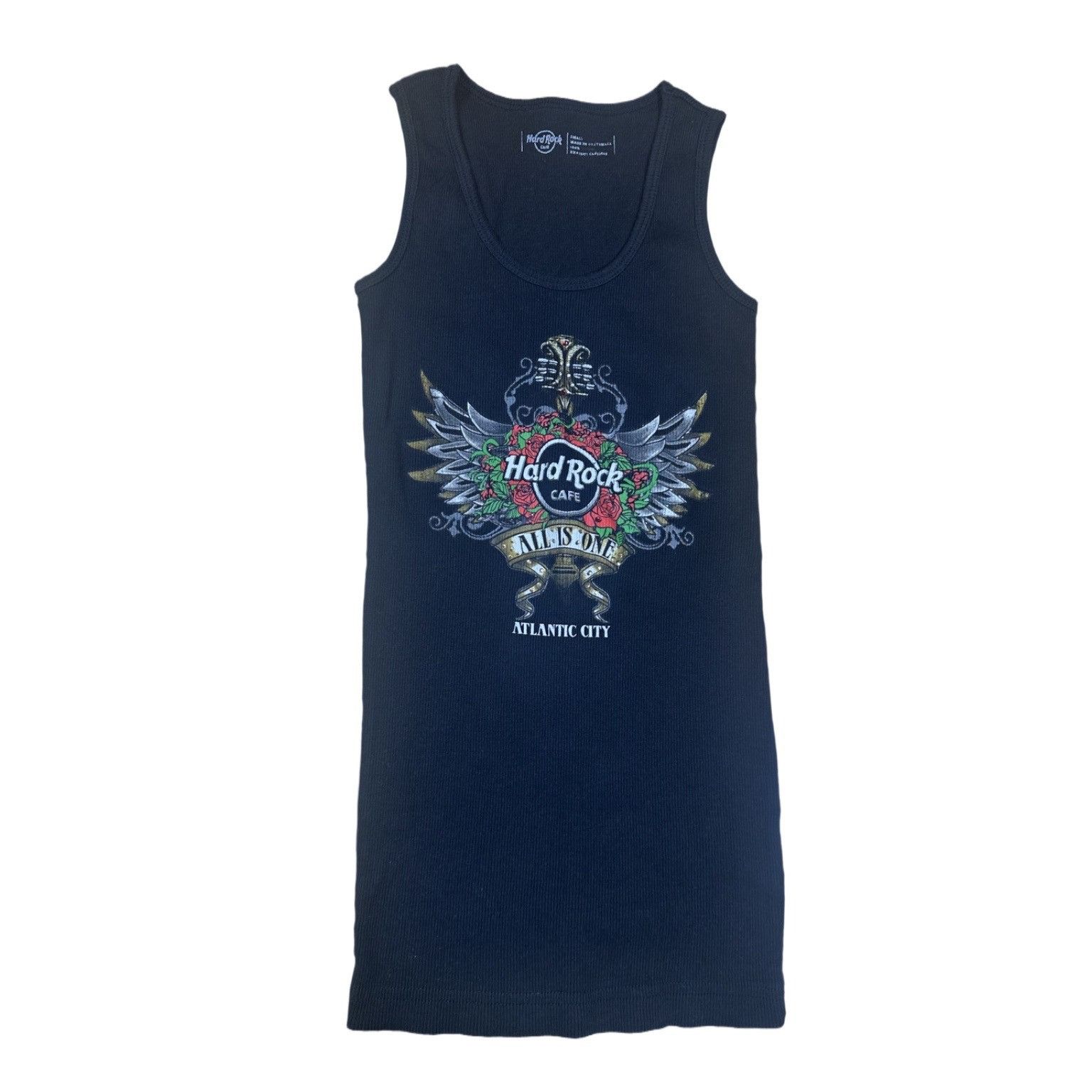 Hard Rock Cafe Hard Rock Cafe “All Is One” Atlantic City Ribbed Tank Top – Size S / US 4 / IT 40 - 1 Thumbnail