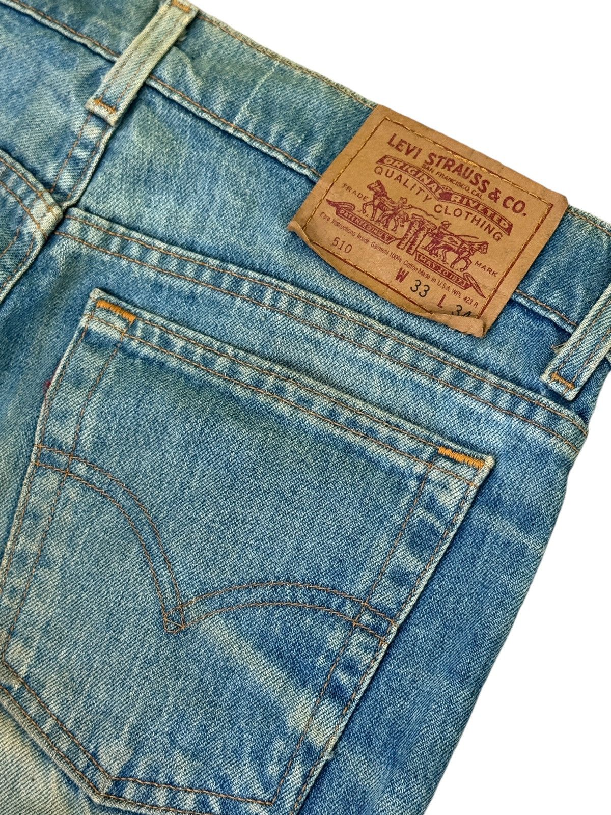 Levi's Vintage Levis 510 Mud Wash Claw Mark Loose Jeans Size US 32 / EU 48 - 16 Thumbnail