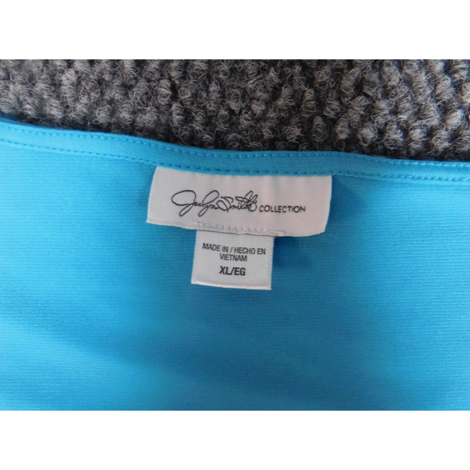 Vintage Jaclyn Smith Blouse Womens XL Blue Crew Neck Pullover Cotton Polyester Rayon Stretch Casual Sleeveless Size XL / US 12-14 / IT 48-50 - 5 Thumbnail