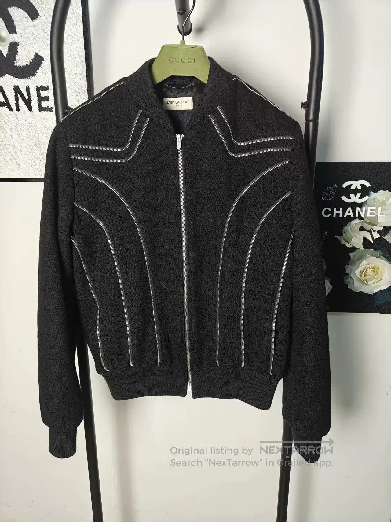 Saint Laurent Paris Saint Laurent Black Zip Jacket. Size US M / EU 48-50 / 2 - 1 Thumbnail