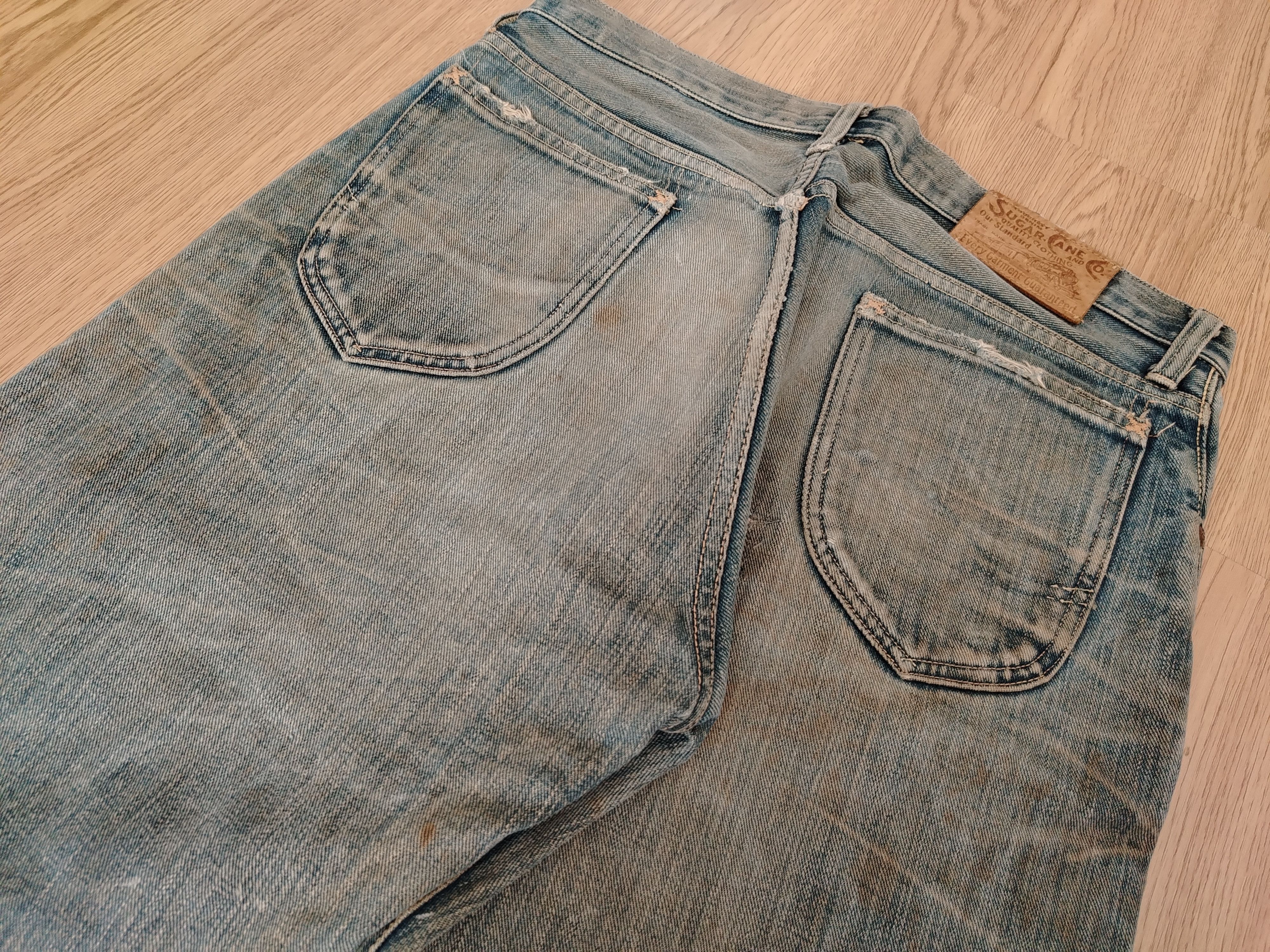 Sugar Cane Sugar Cane Jeans Vintage Sashiko Patches Size US 32 / EU 48 - 22 Thumbnail