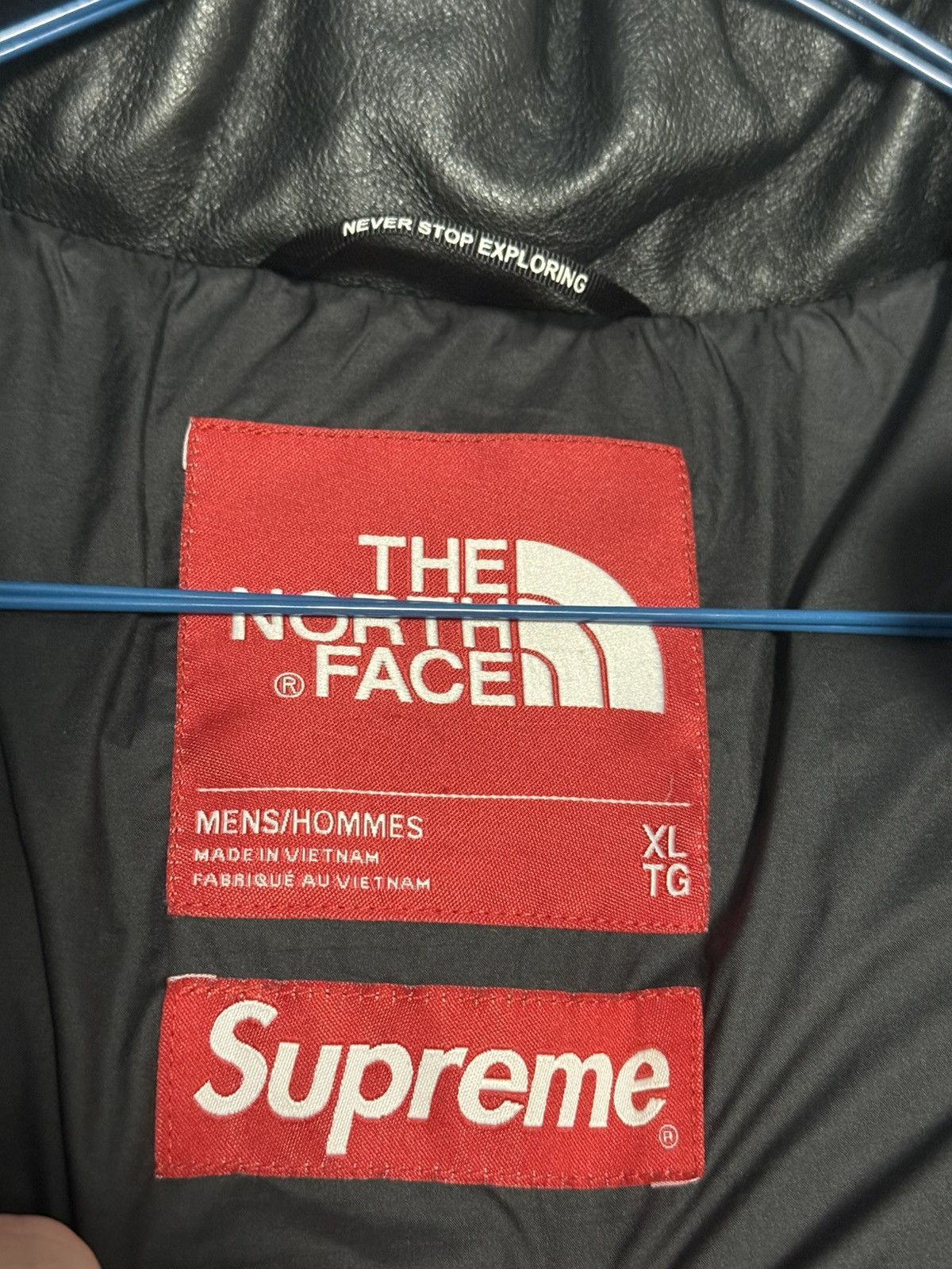 Supreme × The North Face Supreme tnf the north face leather nuptse jacket red Size US XL / EU 56 / 4 - 6 Thumbnail