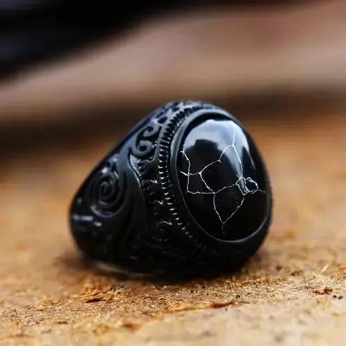 Other Stones Ring in Stainless Steel Jewelry Size ONE SIZE - 1 Thumbnail