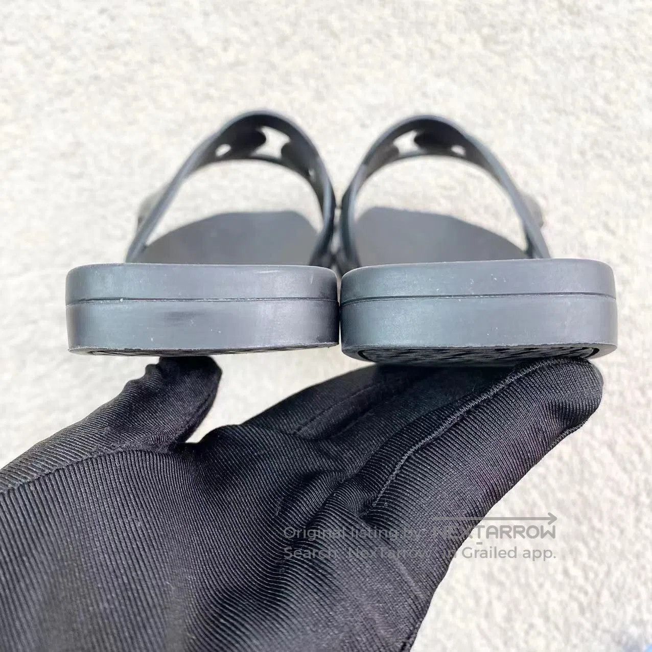 Hermes Hermes Pig nose black slippers| Size US 5.5 / IT 35.5 - 6 Thumbnail