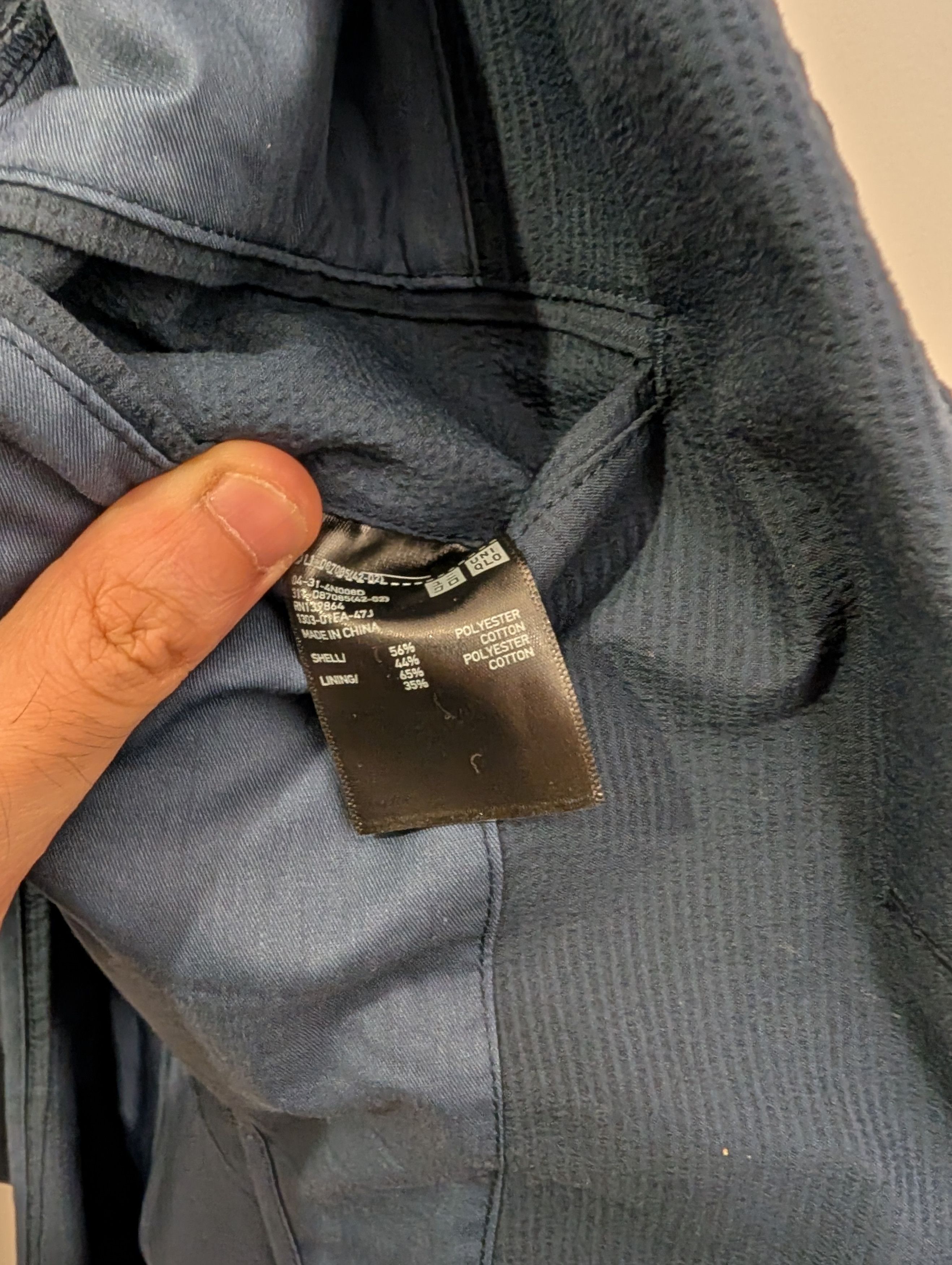 Uniqlo Small seersucker lightweight blazer travel Size 36S - 5 Thumbnail