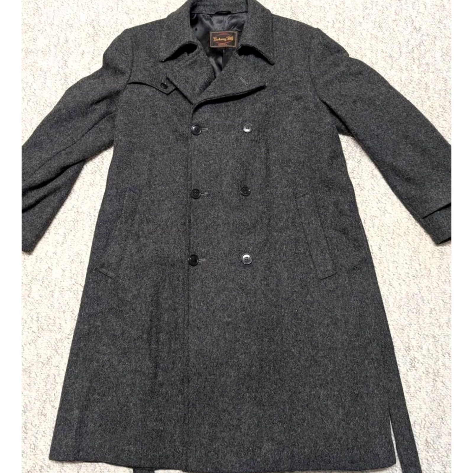 Doublet VINTAGE Botany 500 overcoat Coat Mens XL Gray Wool Double Breasted Belted Trench Coat Size US XL / EU 56 / 4 - 4 Thumbnail