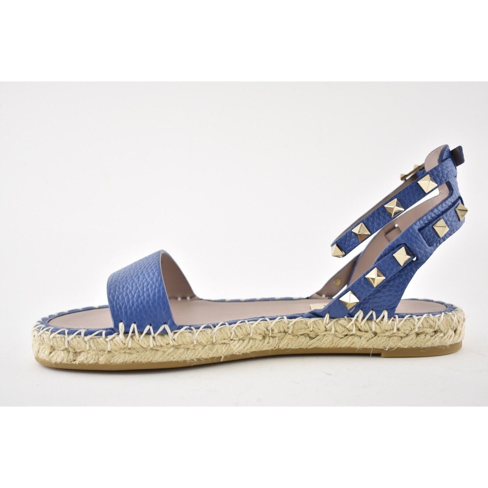 Valentino Valentino Rockstud T 20 Blue Leather Stud Ankle Strap Size US 11 / IT 41 - 7 Thumbnail