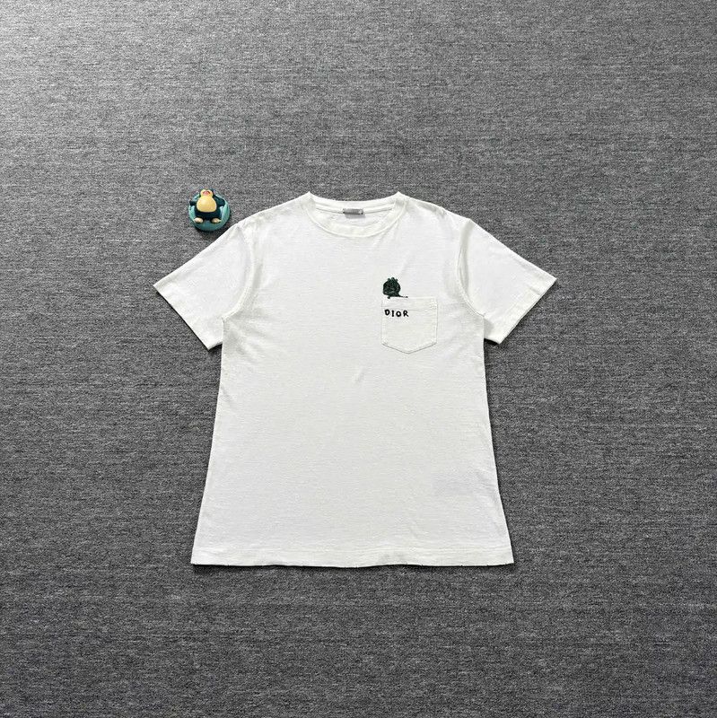 Dior Dior White Cotton Mens T-Shirt 0089 Size US M / EU 48-50 / 2 - 1 Thumbnail