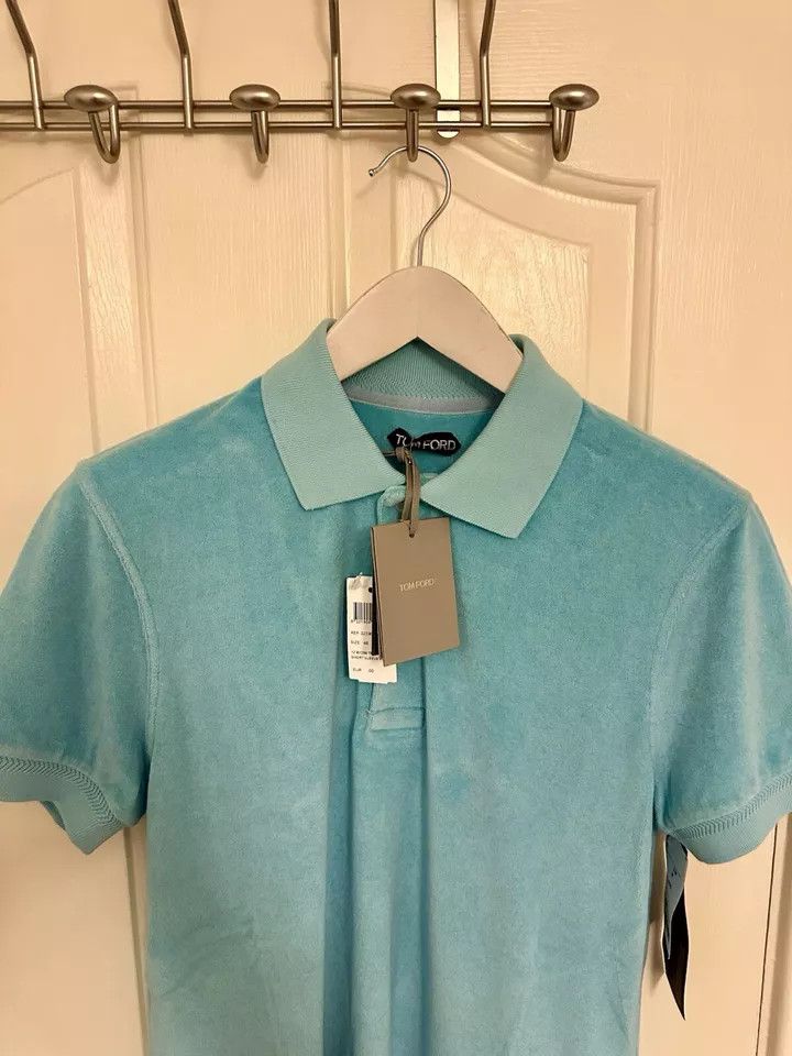 Tom Ford o1ebxxf0225 Polo Shirt in Light Blue Size US M / EU 48-50 / 2 - 2 Thumbnail