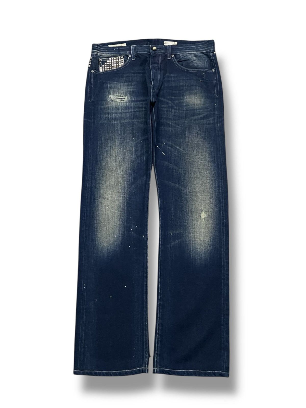 Replay Vintage Archive Replay AMEDEO “Studded”Y2K Italian Denim W35 Size US 35 - 2 Thumbnail