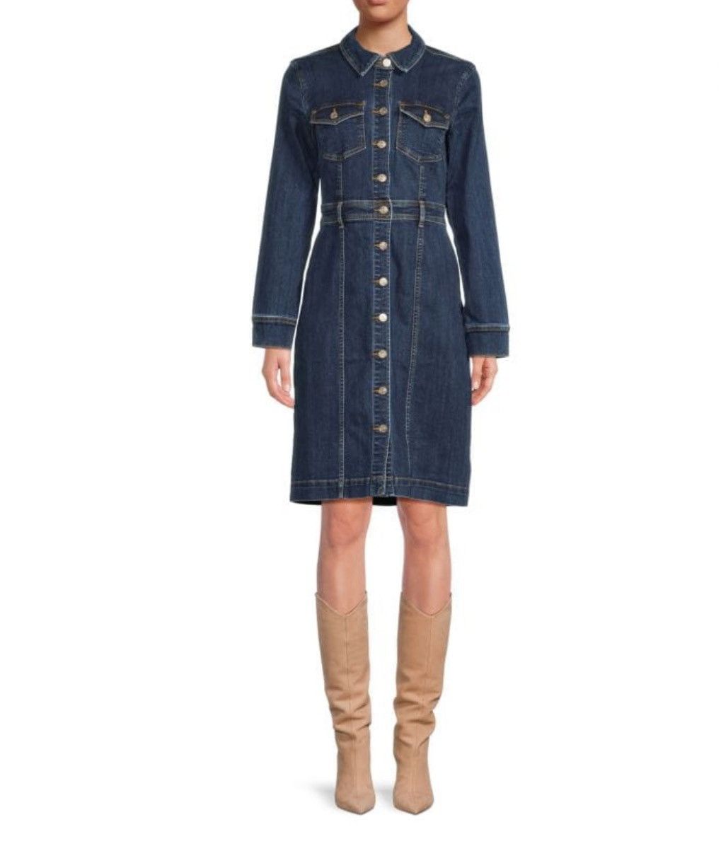 7 For All Mankind 7 FOR ALL MANKIND Washed Mini Denim Shirtdress Size S / US 4 / IT 40 - 1 Thumbnail