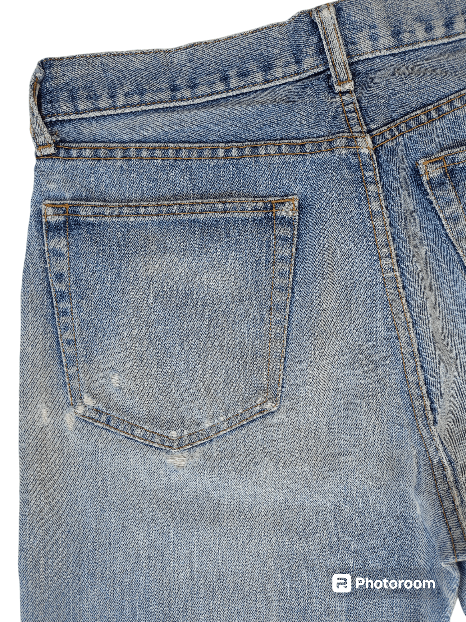 UNIQLO Distressed, Cropped Wide Leg Streetwear Denim