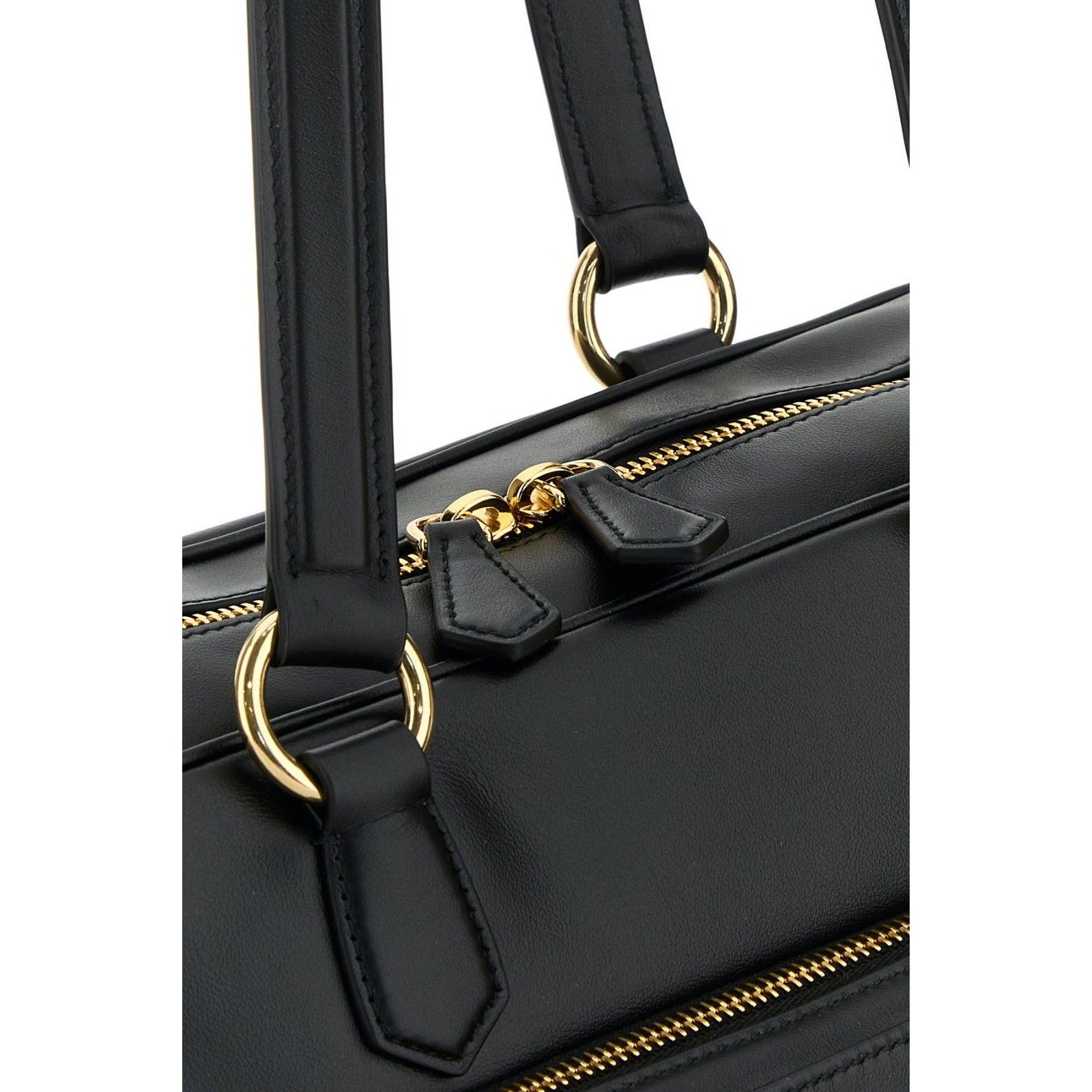 Miu Miu MIU MIU Double Handled Multipocket Black Leather Shoulder Ba Size ONE SIZE - 4 Thumbnail